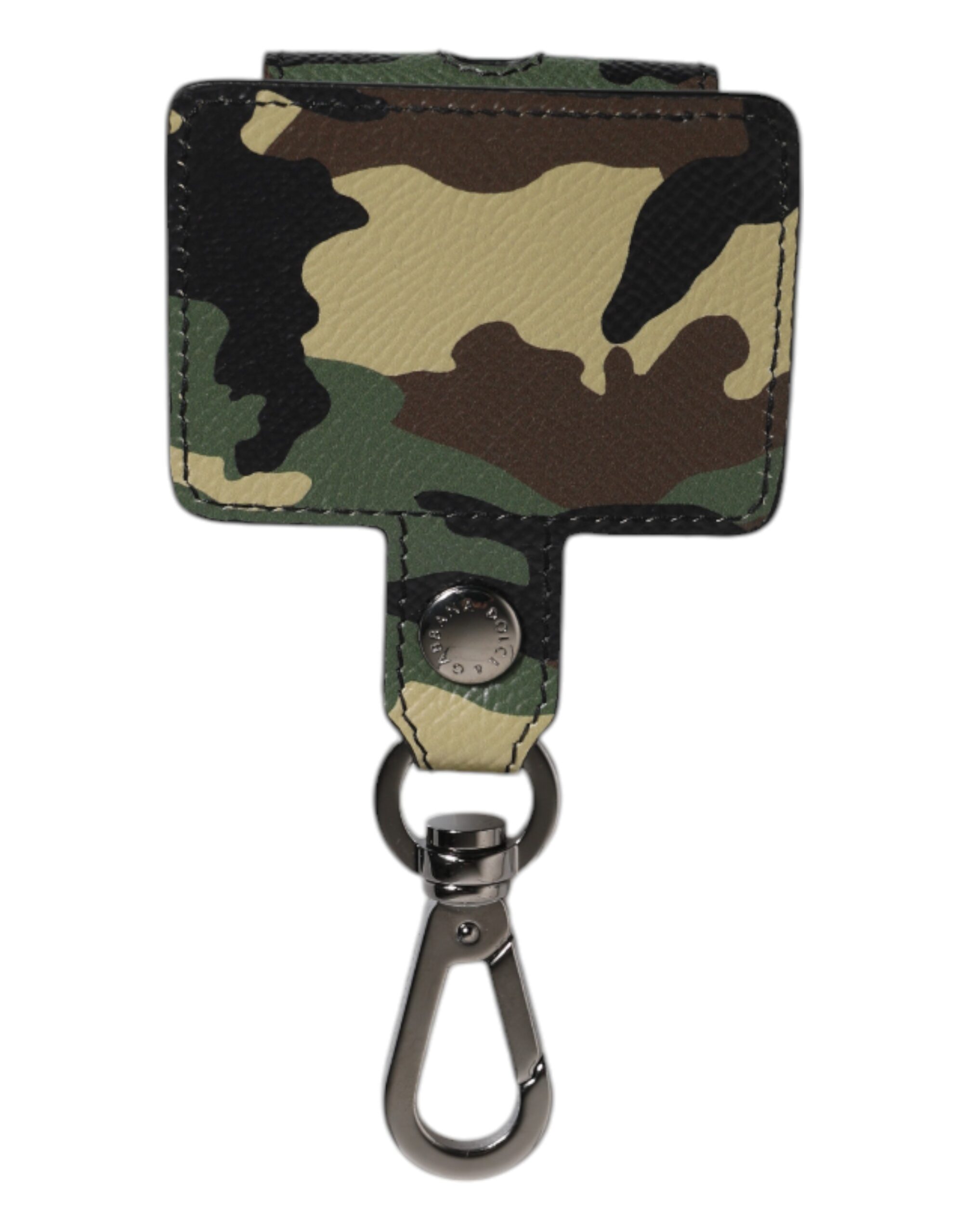 Dolce & Gabbana Multicolor Camouflage Leder Airpods Tasche – Bild 3