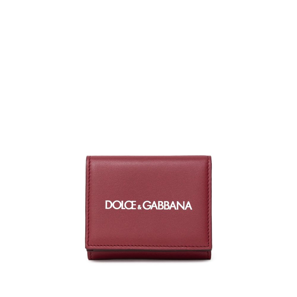 Dolce & Gabbana Brieftasche aus rotem Kalbsleder