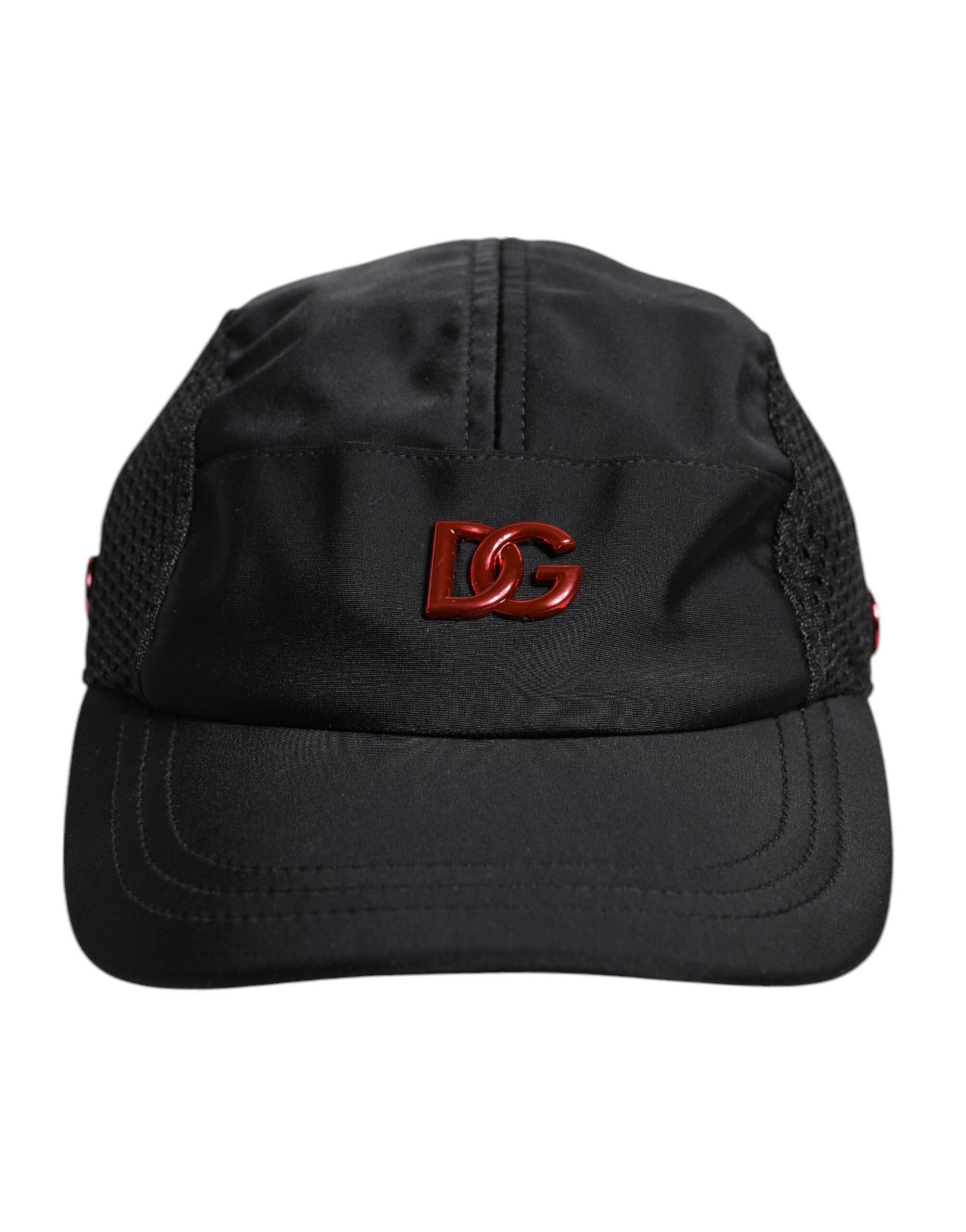 Dolce & Gabbana Schwarze Nylon Logo 6 Panels Baseballmütze