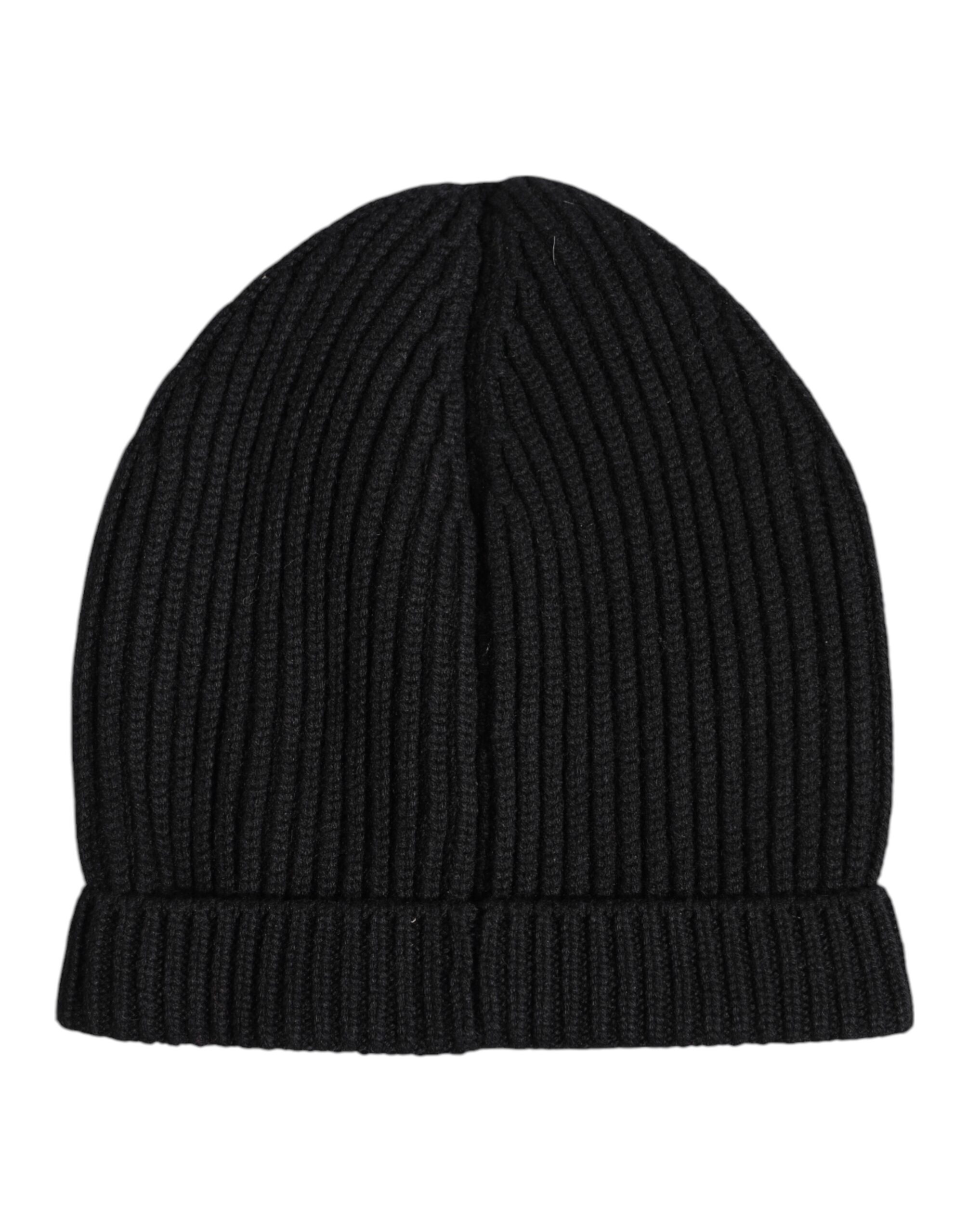 Dolce & Gabbana Schwarze Kaschmir-Strickmütze Winter Beanie