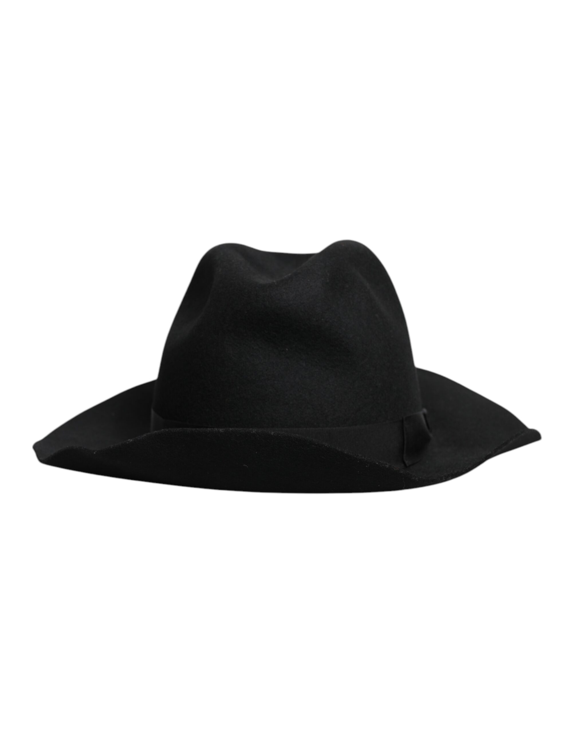 Dolce & Gabbana Schwarzer Trilby Fedora Hut mit breiter Krempe