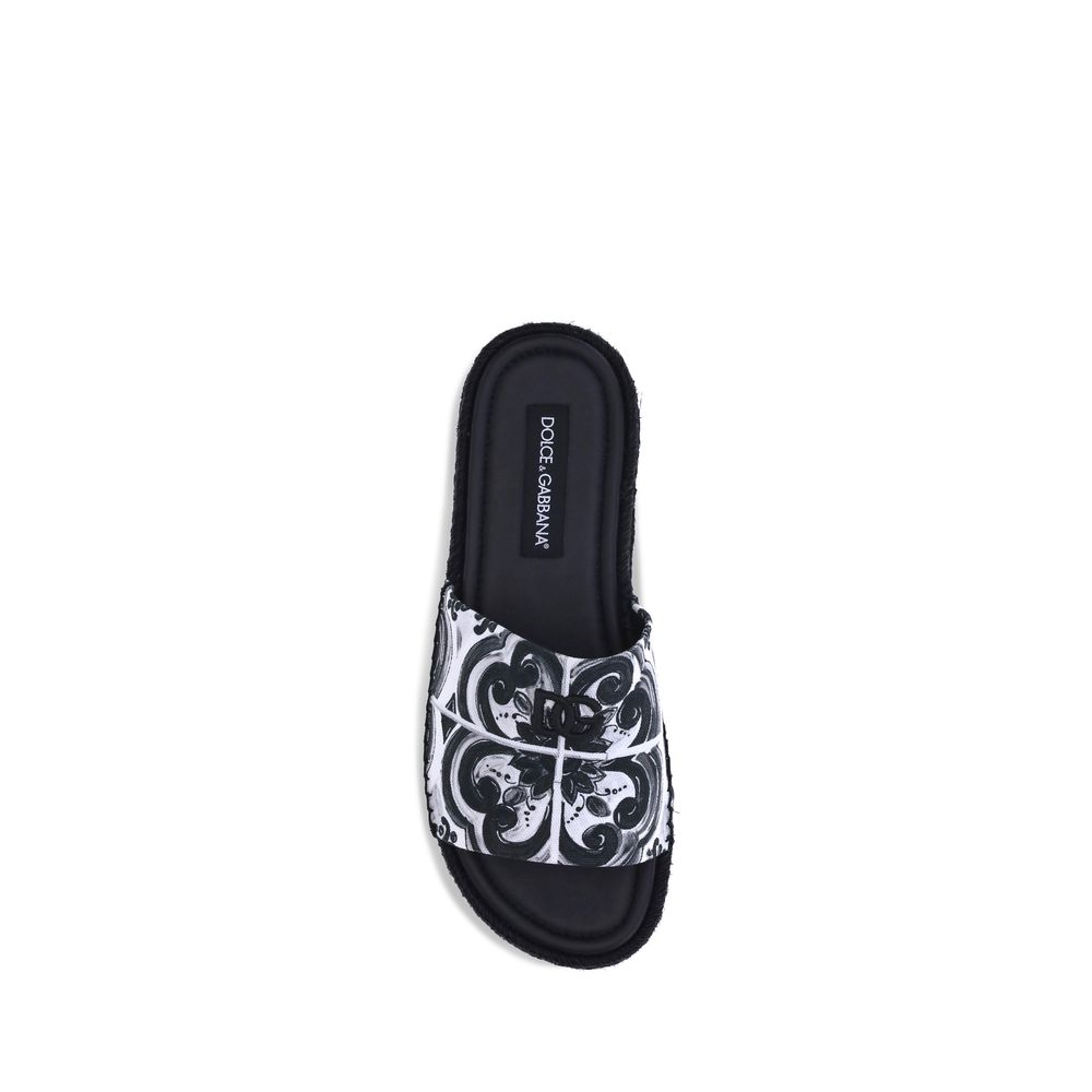 Dolce & Gabbana Schwarze Baumwoll-Espadrilles – Bild 4