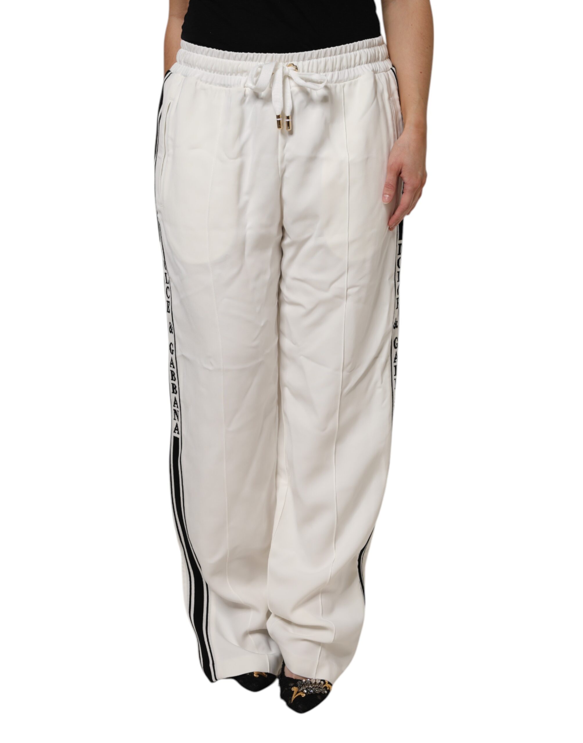 Dolce & Gabbana Weiße Jogger-Sweatpants Hose