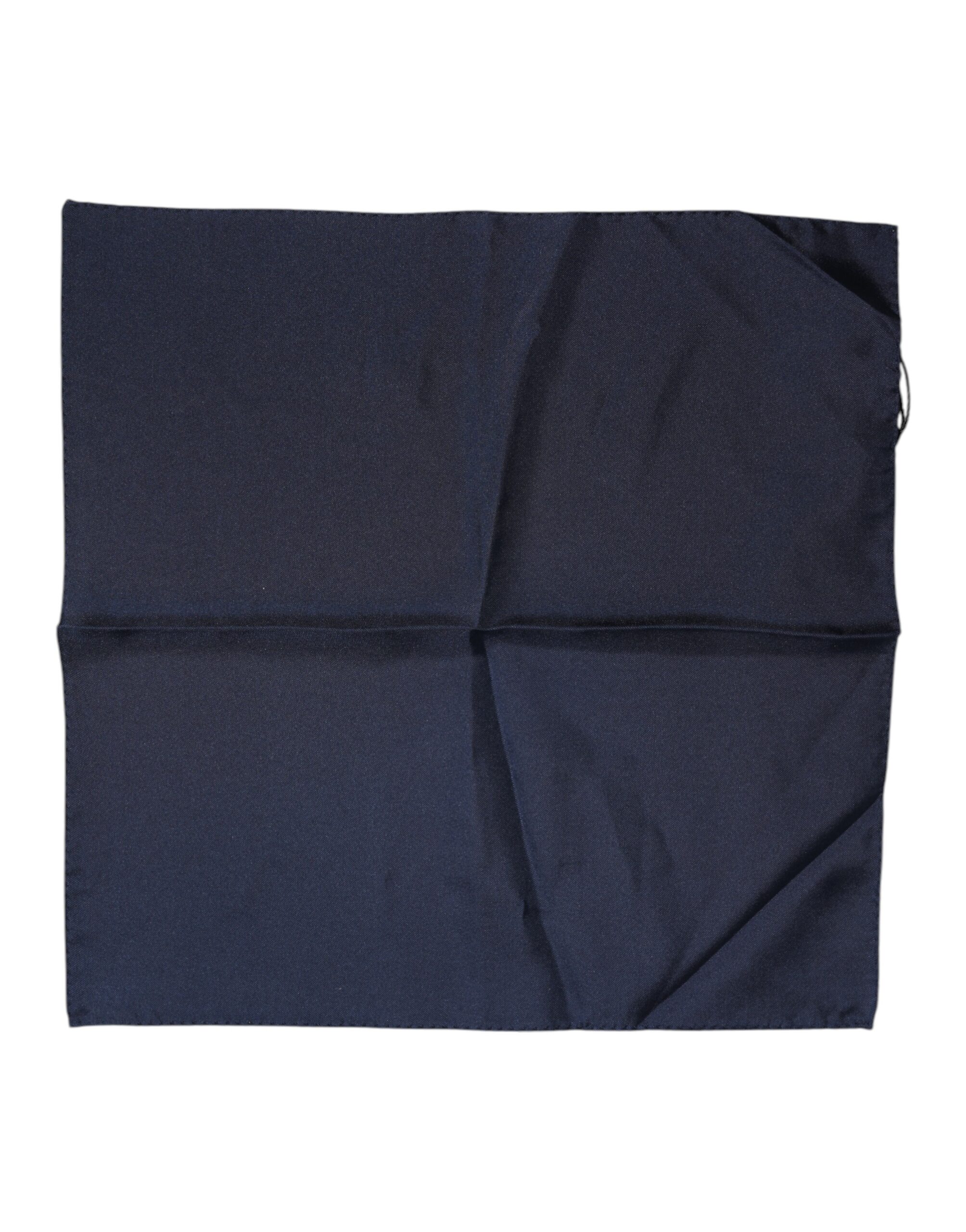 Dolce & Gabbana Dunkelblauer Seidenschal Quadratisch Herren Foulard