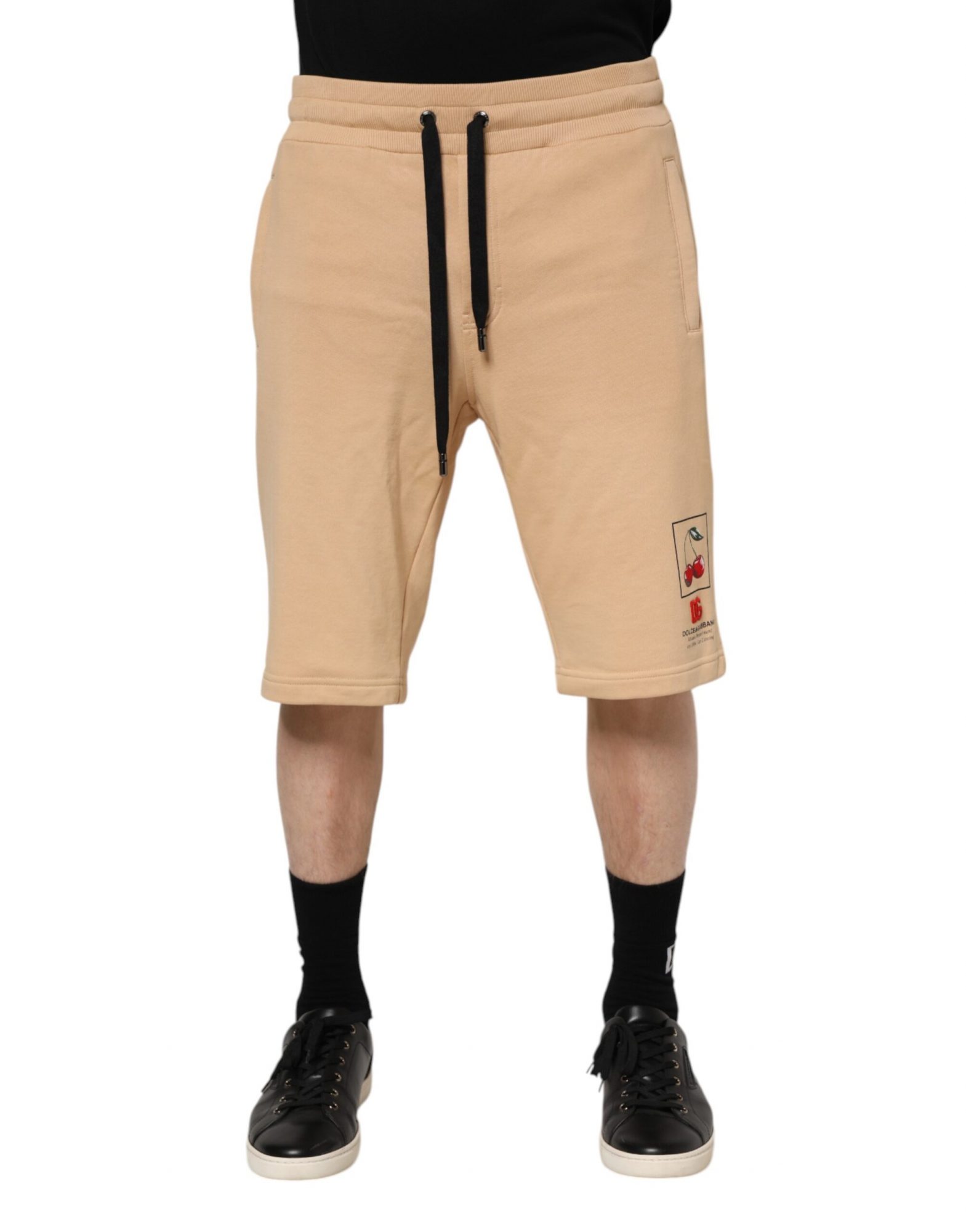 Dolce & Gabbana Gelbe Baumwolle Männer Bermuda Sweatshorts Shorts