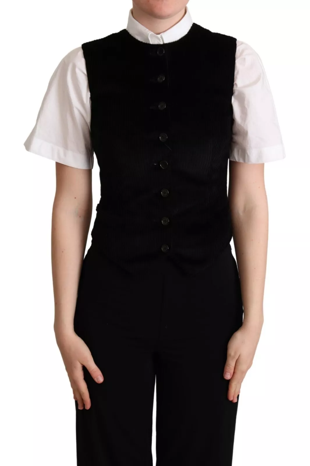 Dolce & Gabbana Schwarz Braun Leopard Print Weste Weste