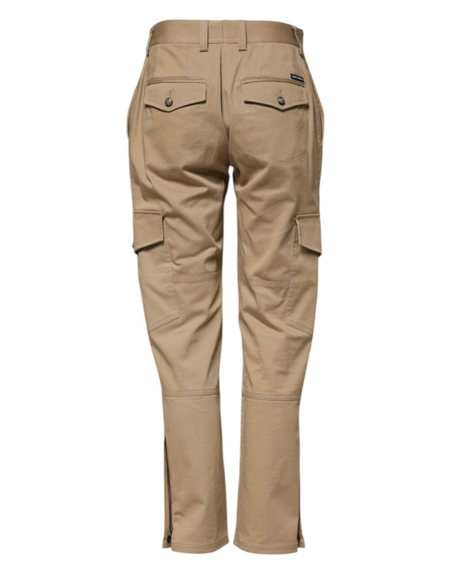 Dolce & Gabbana Beige Mid Waist Cargo Tapered Pants – Bild 3