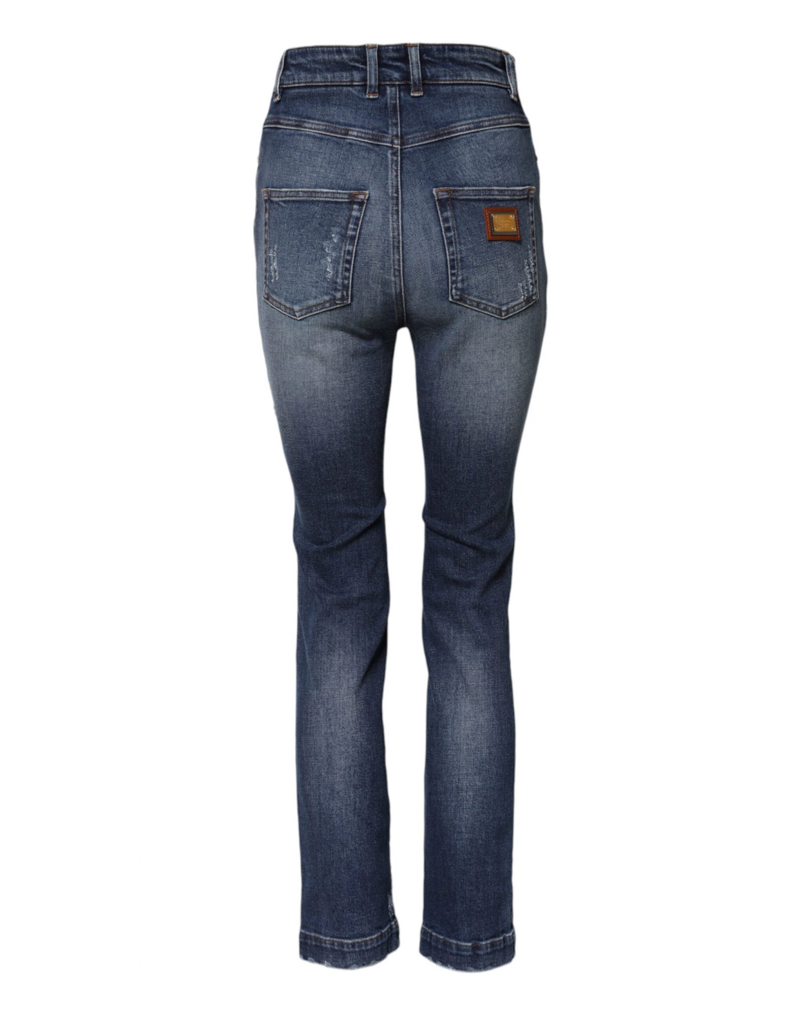 Dolce & Gabbana Blaue Denim-Jeans mit Strasssteinverzierung – Bild 3