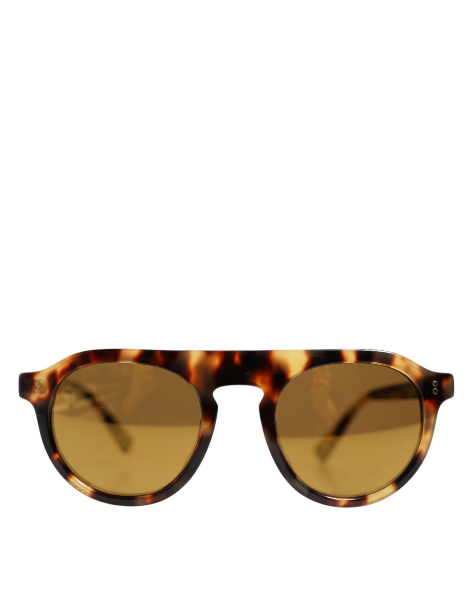 Dolce & Gabbana Braune Acetat-Sonnenbrille mit Leopardenmuster