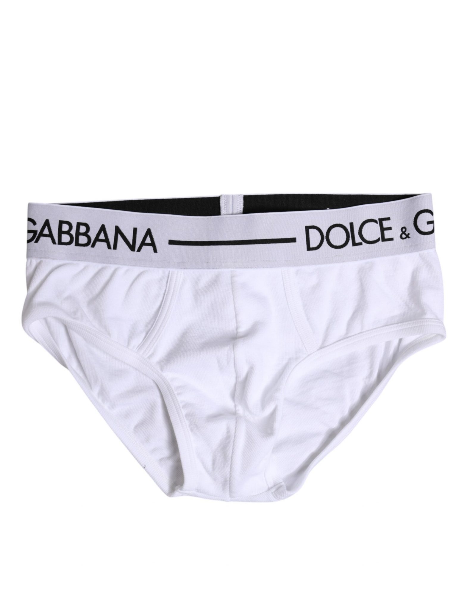 Dolce & Gabbana Weißer Baumwoll-Stretch-Slip Regular Unterwäsche