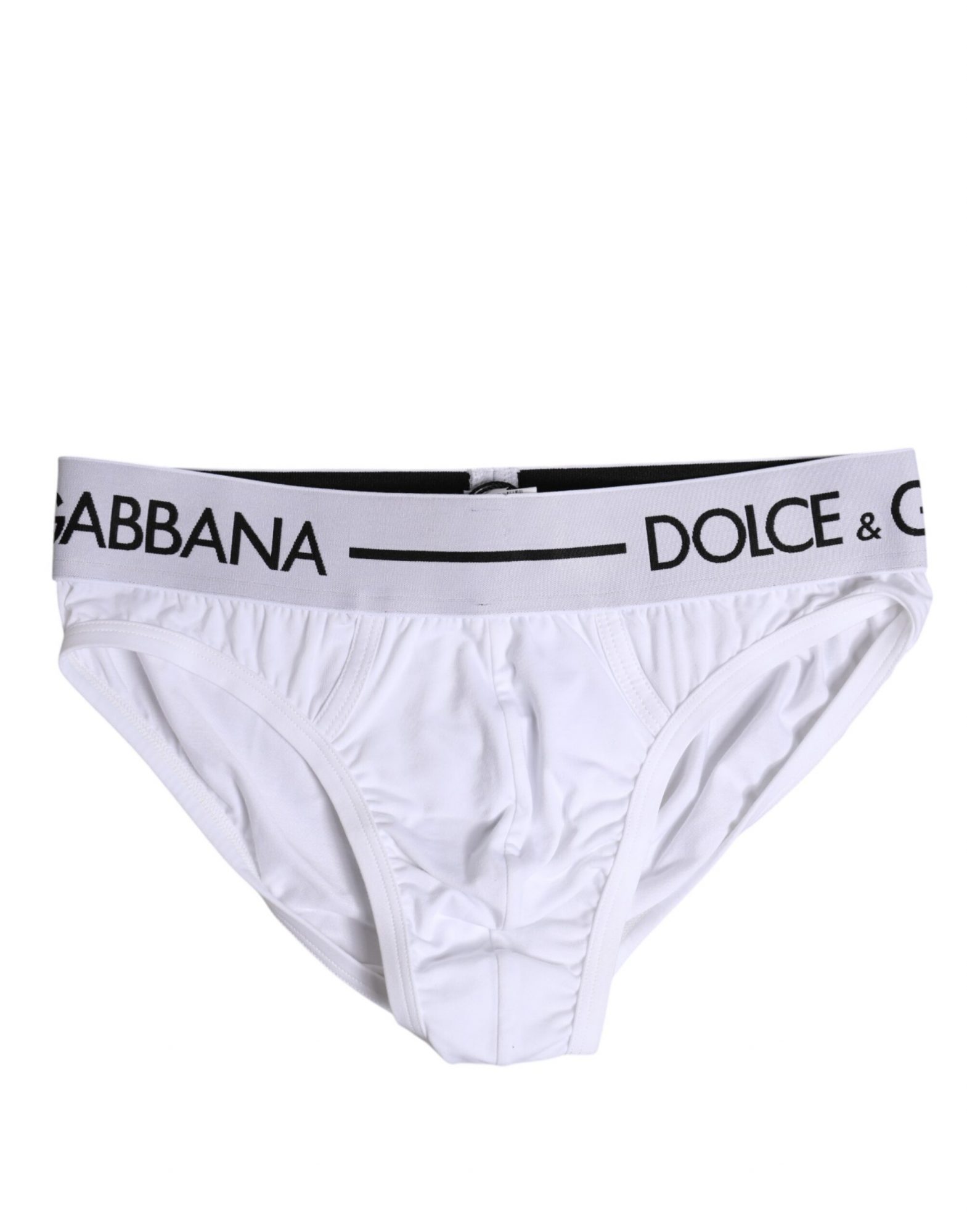 Dolce & Gabbana Weißer Baumwoll-Stretch-Slip Regular Unterwäsche