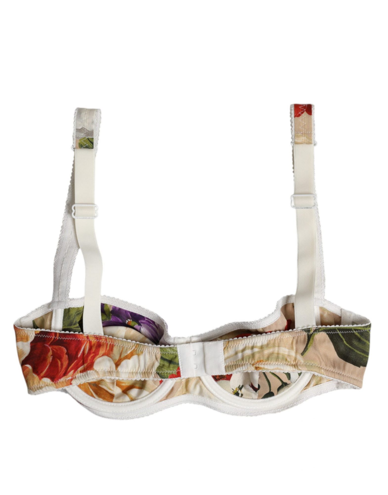 Dolce & Gabbana Beige Floral Balconcino Bügel-BH Unterwäsche – Bild 4