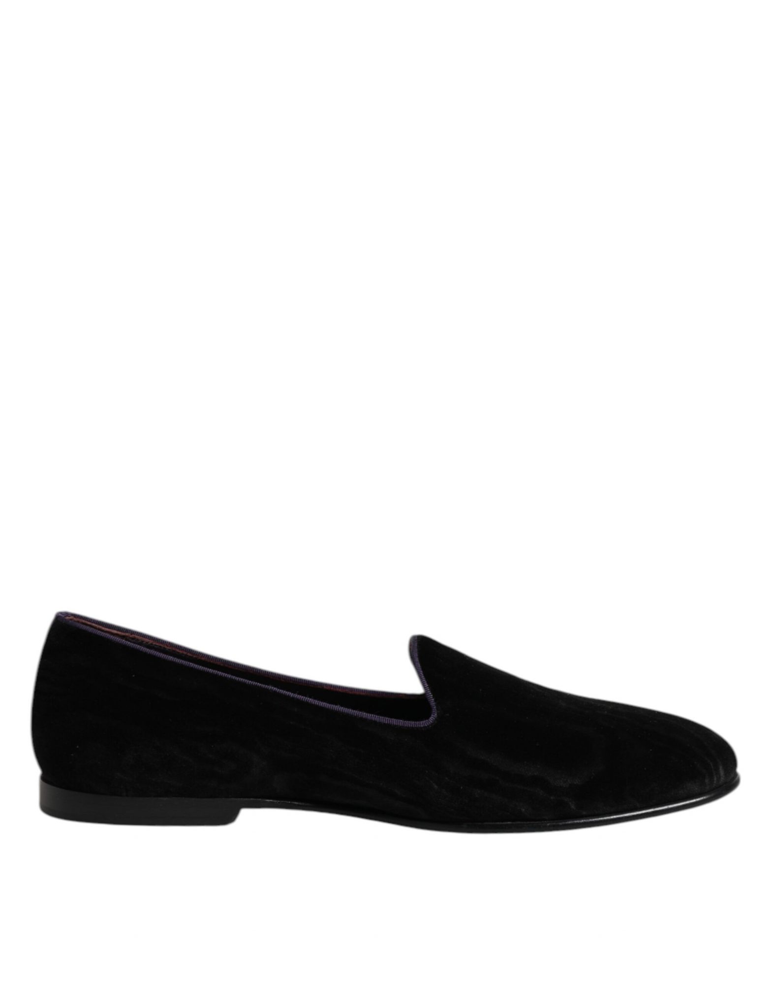 Dolce & Gabbana Schwarz DG Crown Stickerei Loafers Slip On Schuhe