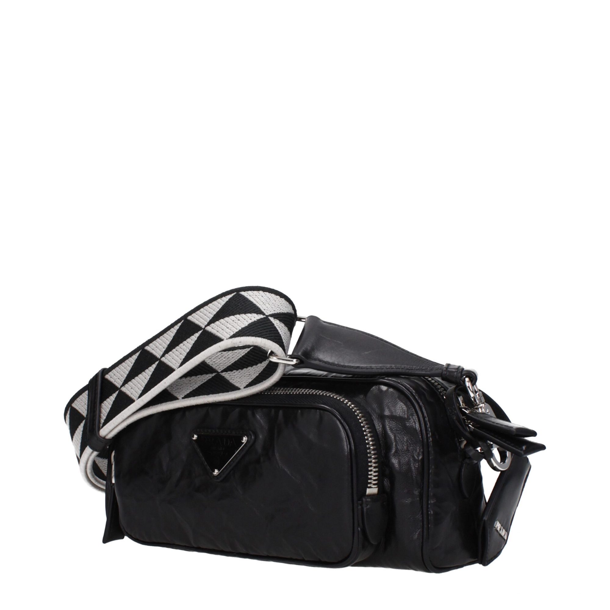 Prada Schwarze Leder-Umhängetasche – Bild 2