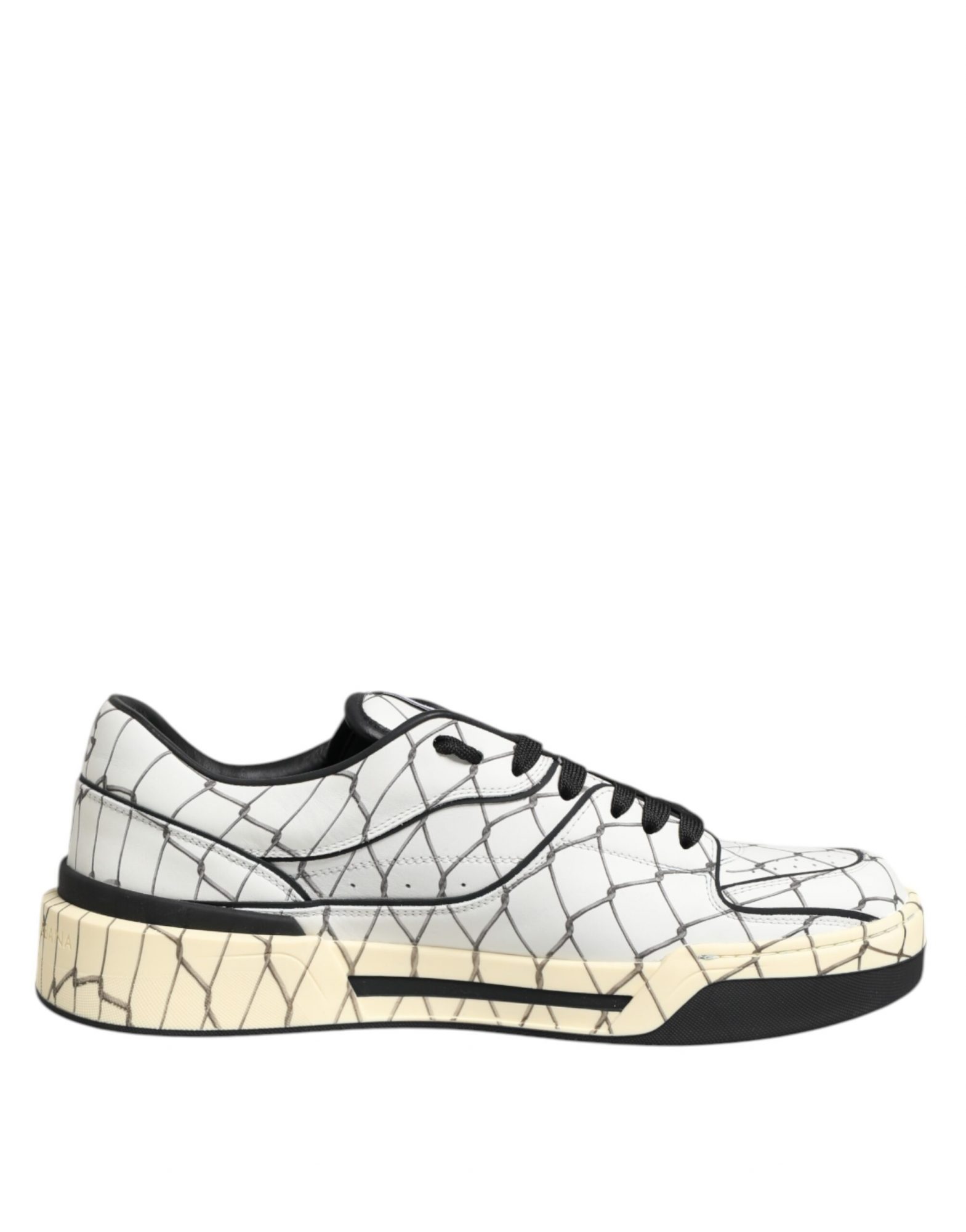 Dolce & Gabbana Weiß Logo Print Low Top Männer Turnschuhe Schuhe