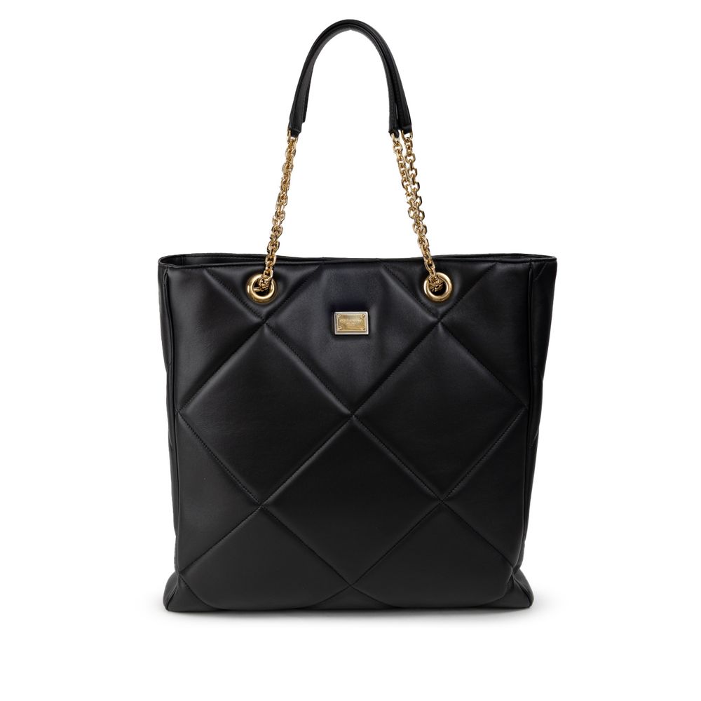 Dolce & Gabbana Schwarze Leder-Tote-Tasche