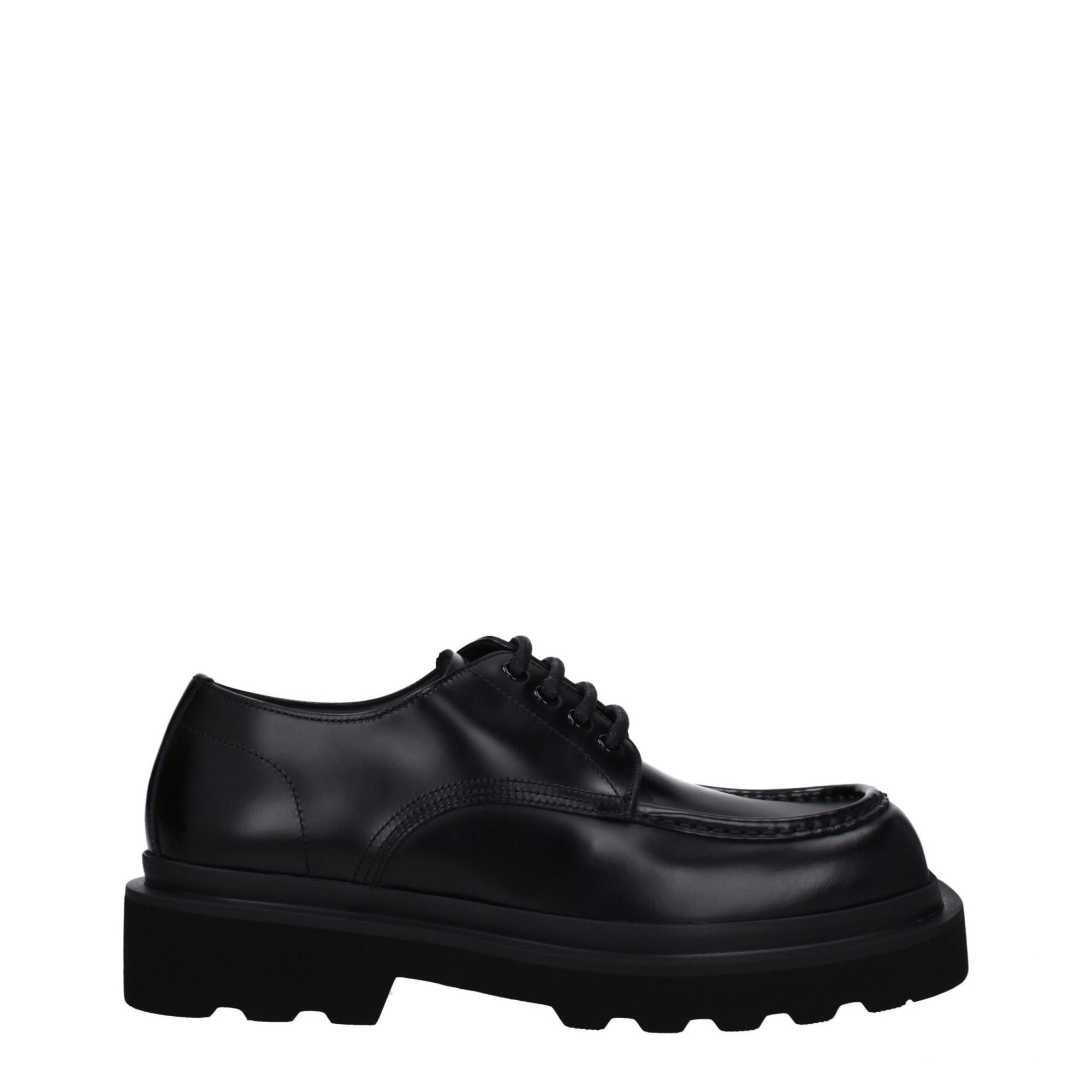 Dolce & Gabbana Schwarze Leder Oxfords und Derbies