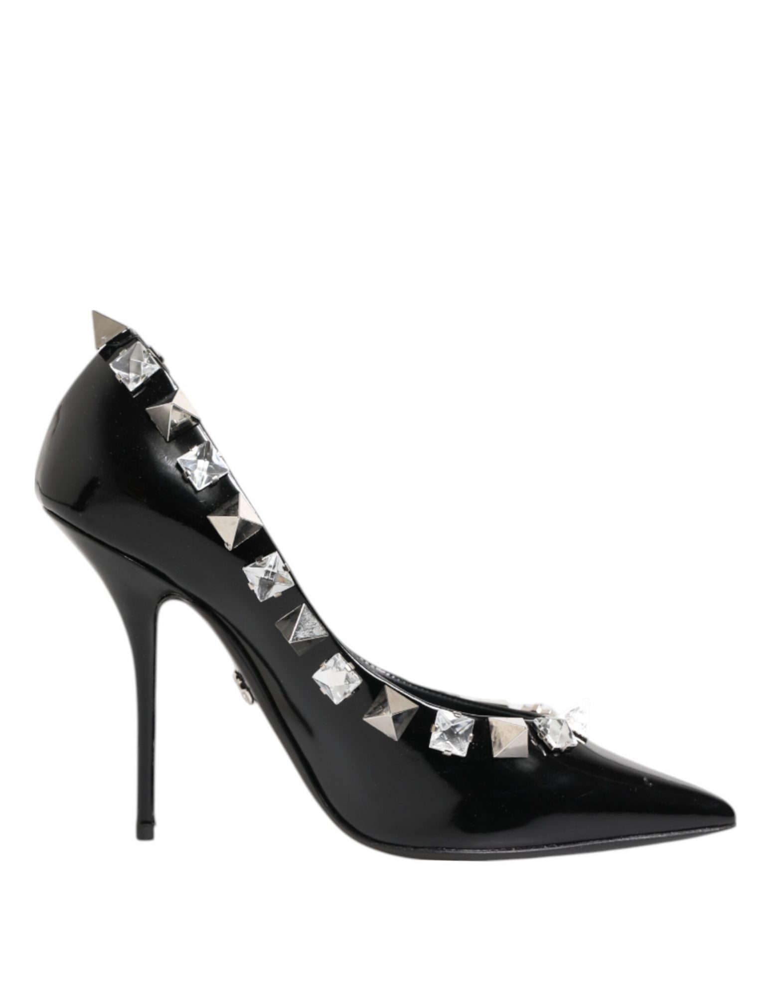 Dolce & Gabbana Schwarz Kristalle Nieten Stiletto Pumps Schuhe