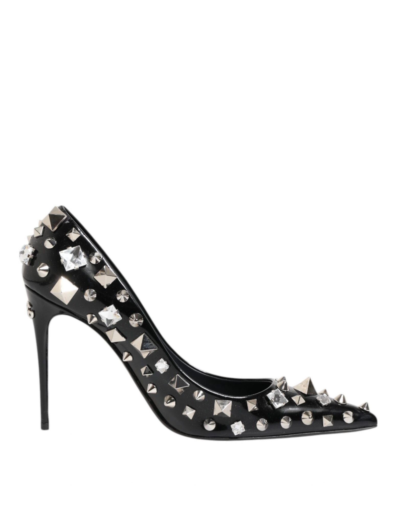 Dolce & Gabbana Schwarz Kristalle Nieten Stiletto Pumps Schuhe