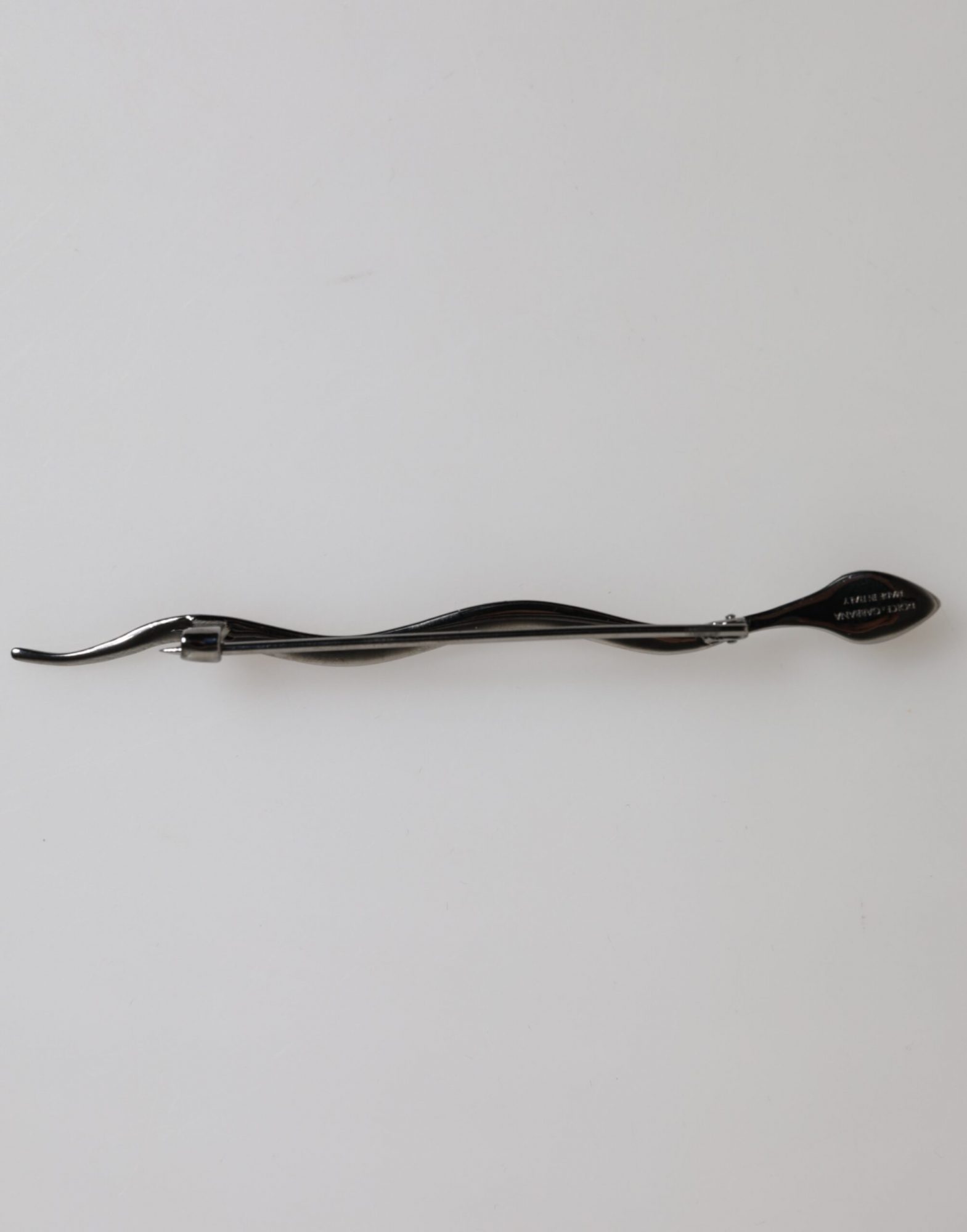 Dolce & Gabbana Schwarz Messing Kristall Spilla Serpente Herren Brosche Pin