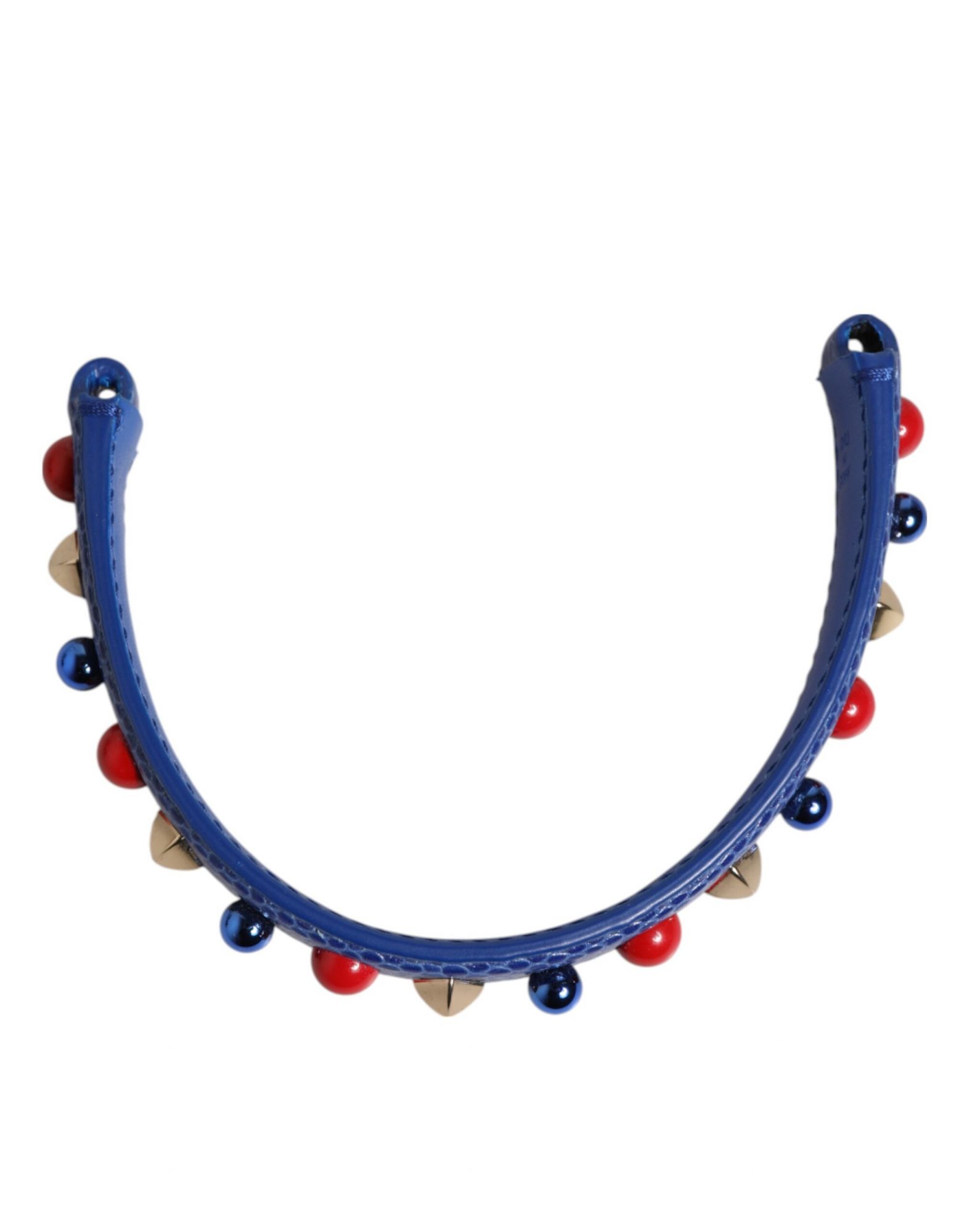 Dolce & Gabbana Blaue verschönerte Ledertasche Henkel Frauen Schulterriemen – Bild 3