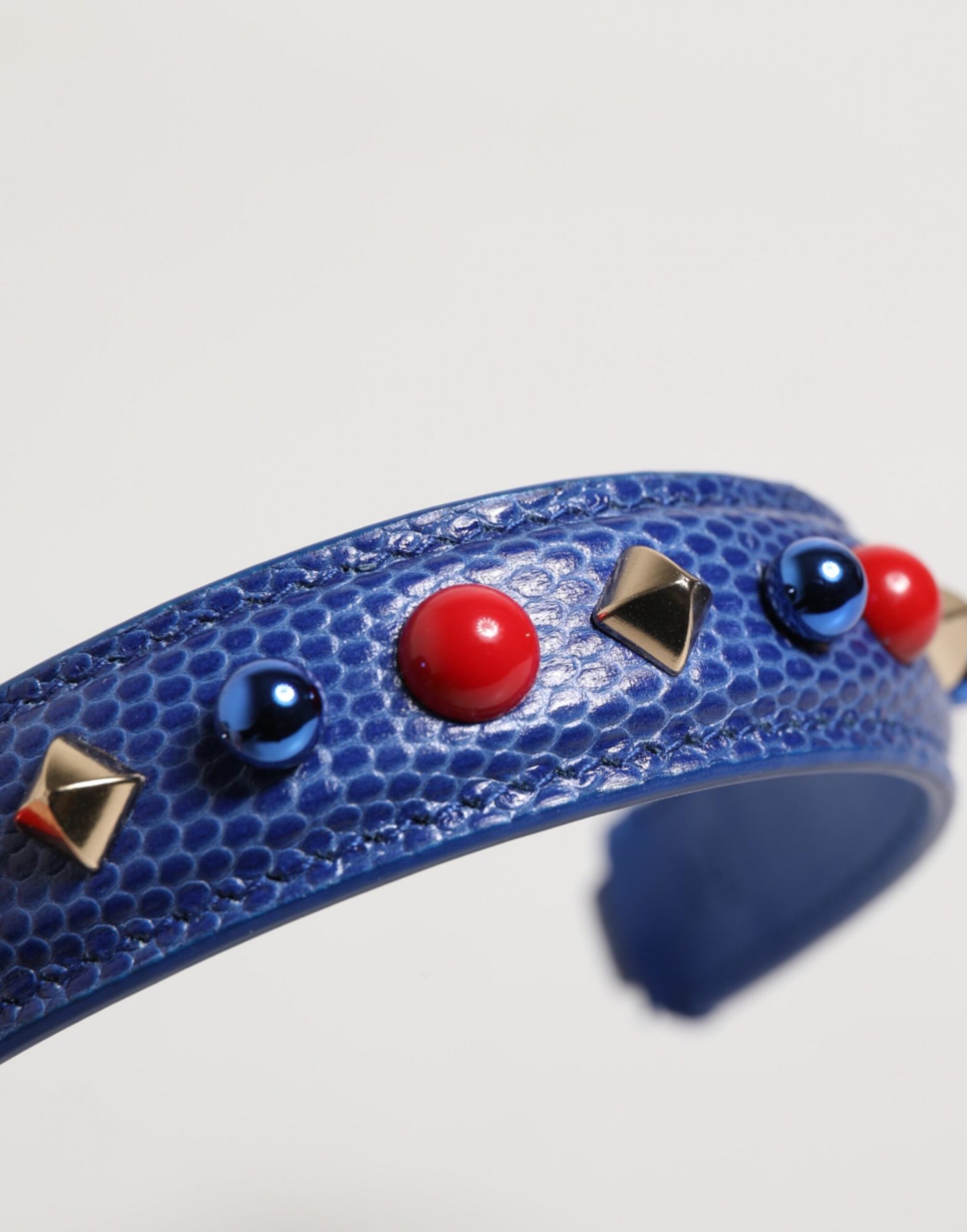 Dolce & Gabbana Blaue verschönerte Ledertasche Henkel Frauen Schulterriemen – Bild 6