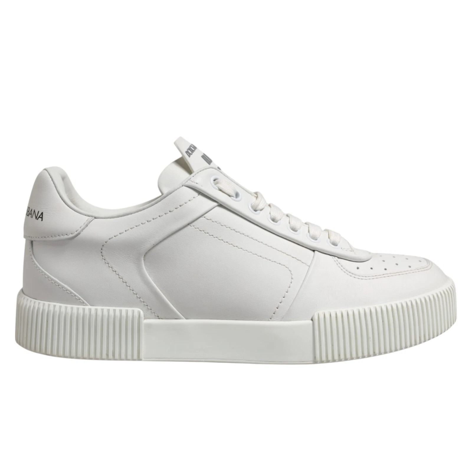 Dolce & Gabbana Weiß Miami Leder Low Top Männer Turnschuhe Schuhe
