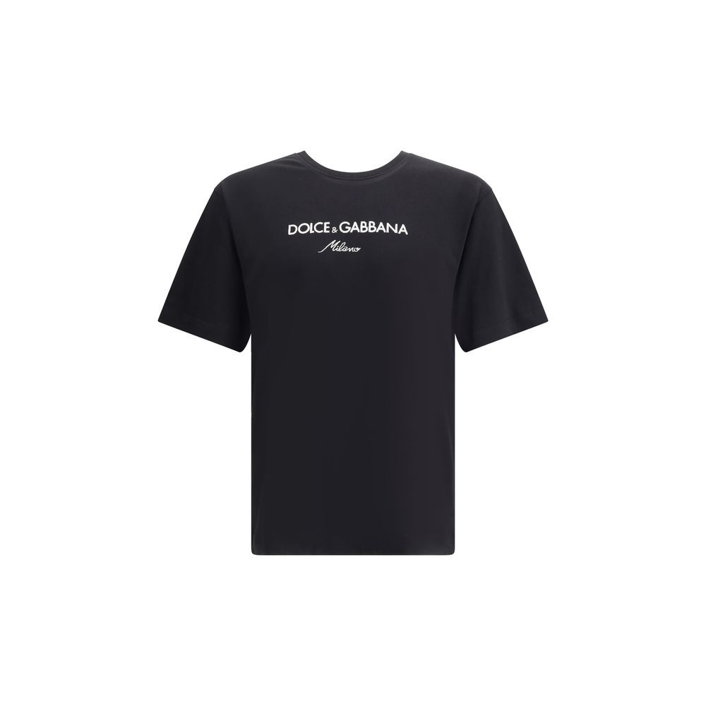 Dolce & Gabbana Schwarzes Baumwoll-T-Shirt