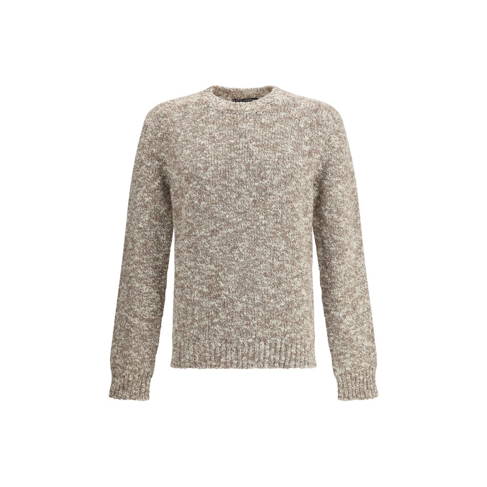 Dolce & Gabbana Woll-Sweatshirt mit Fleece-Futter in Multicolor