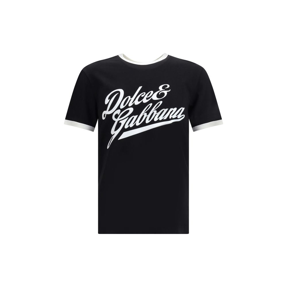 Dolce & Gabbana Schwarzes Baumwoll-T-Shirt