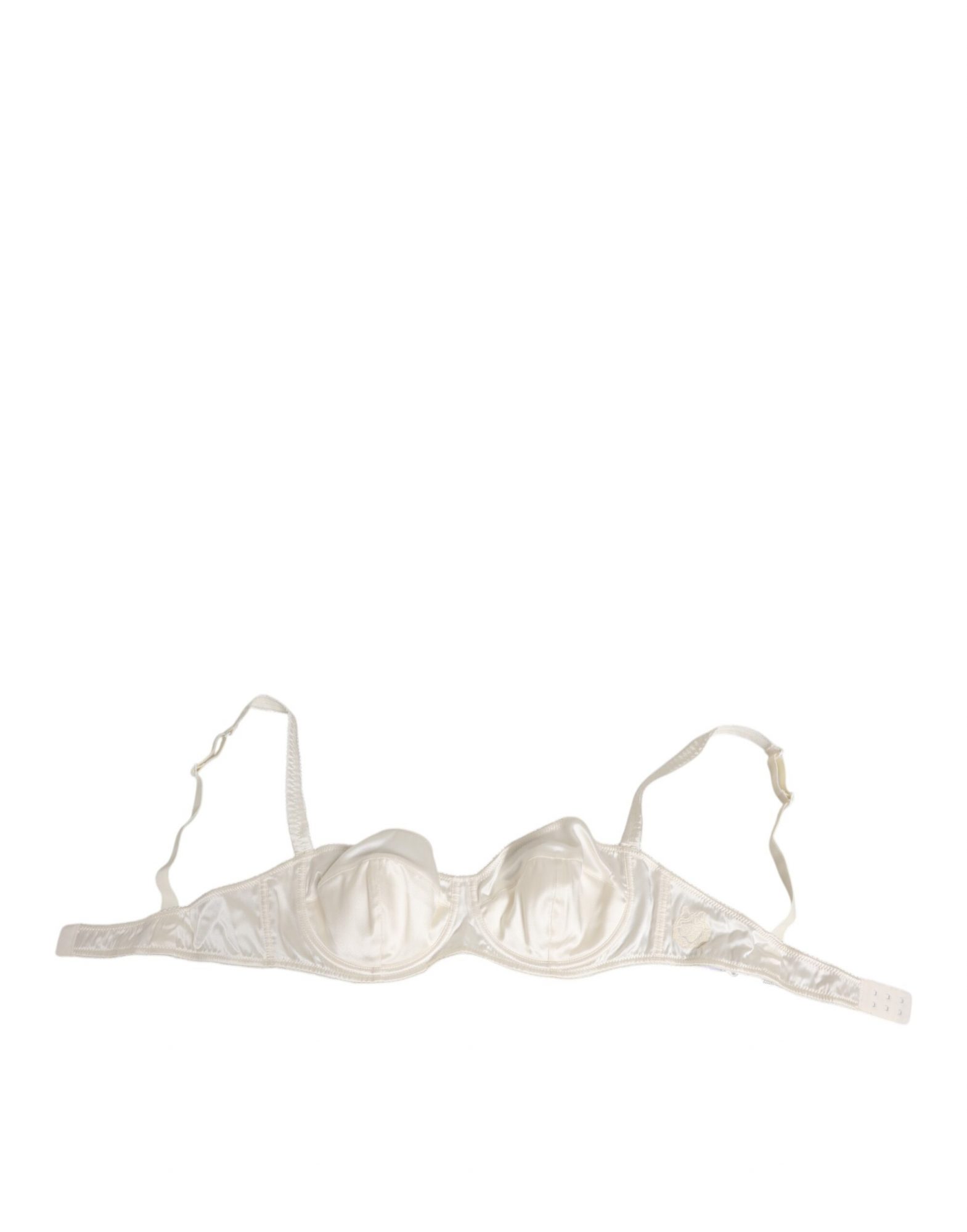 Dolce & Gabbana Weiß Seide Satin Balconnet Dessous BH Unterwäsche