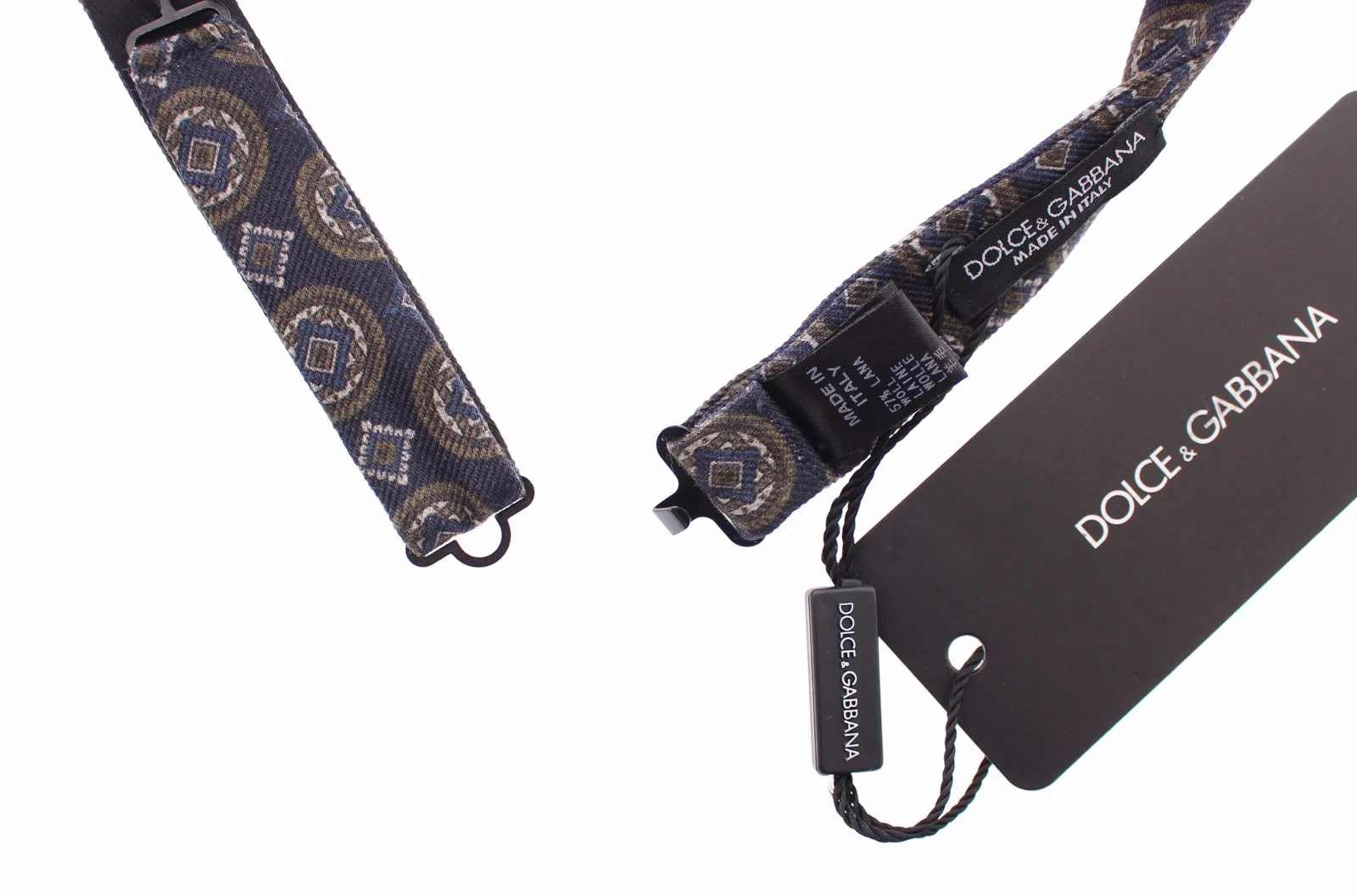 Dolce & Gabbana Blaue Seide Barock Fantasi Gebundene Fliege Papillon – Bild 4