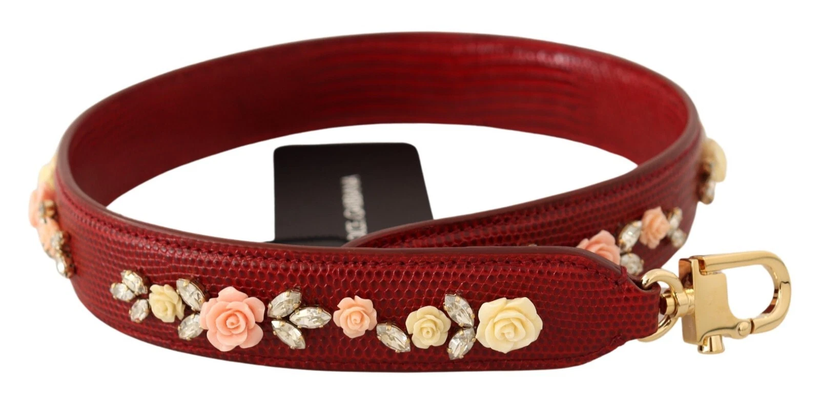 Dolce & Gabbana Floral Crystals Exotische Schulterriemen Tasche Accessoire