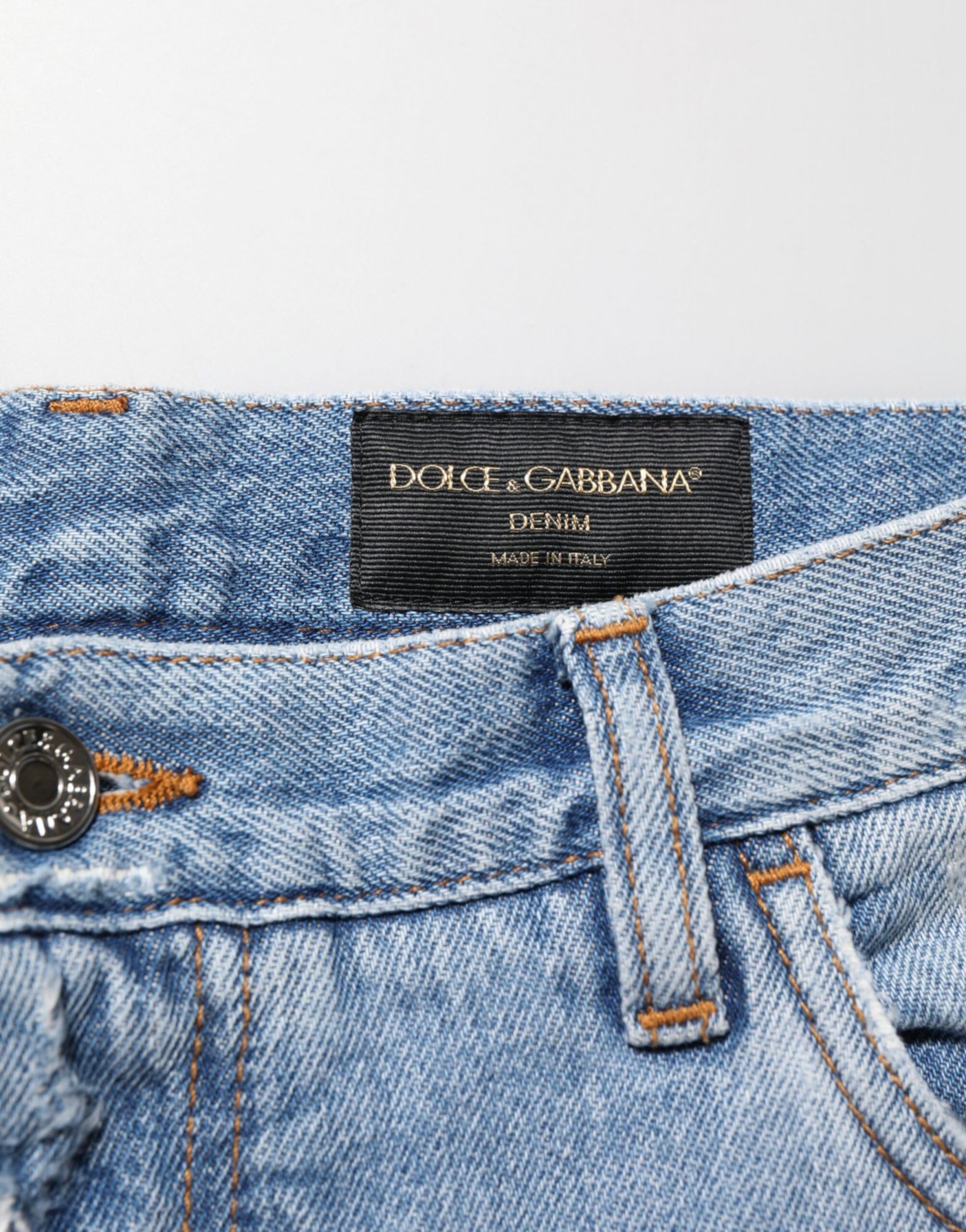 Dolce & Gabbana Blaue zerrissene Denim-Hose Jeans – Bild 6