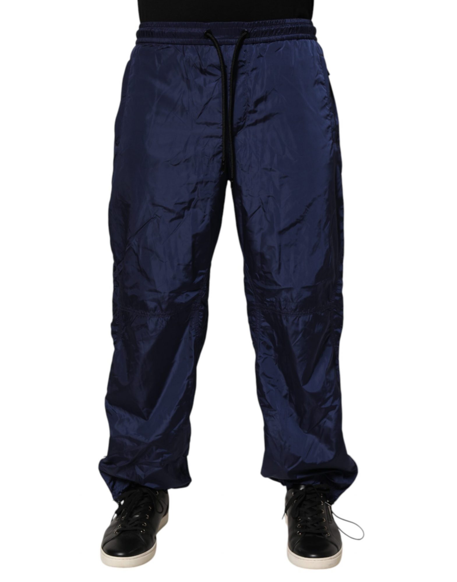 Dolce & Gabbana Blaue Nylon-Jogger-Sweatpants gerade Hose