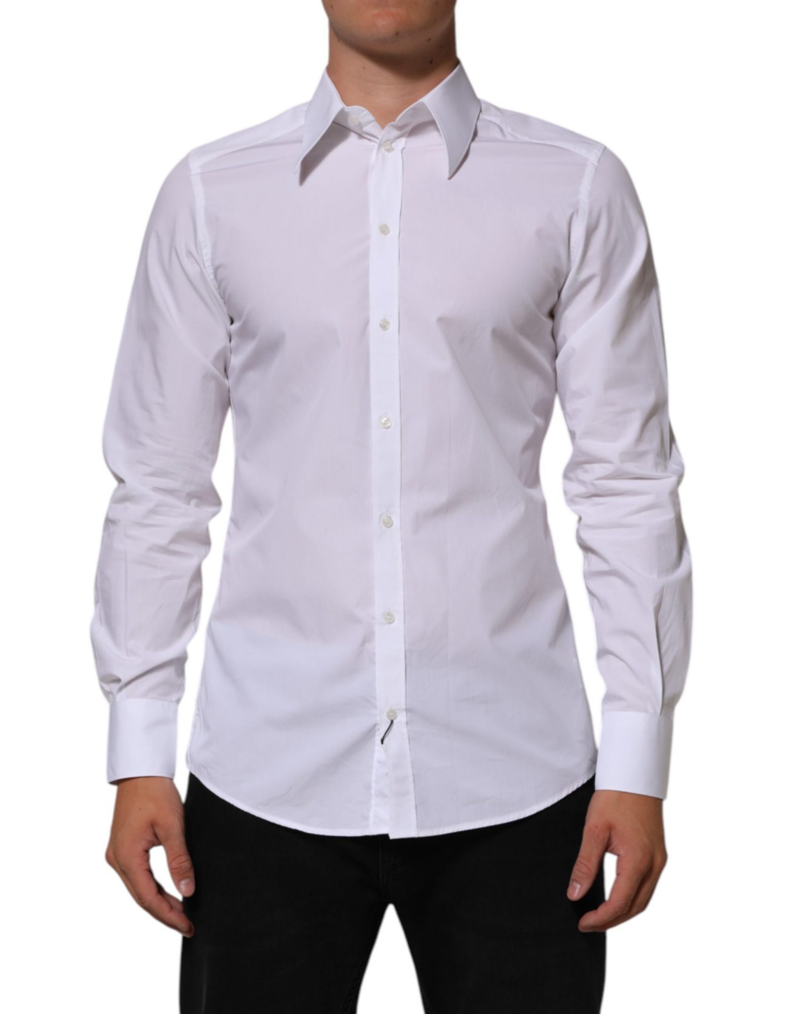 Dolce & Gabbana Weißes Baumwollhemd MARTINI für Männer Formal Dress Shirt