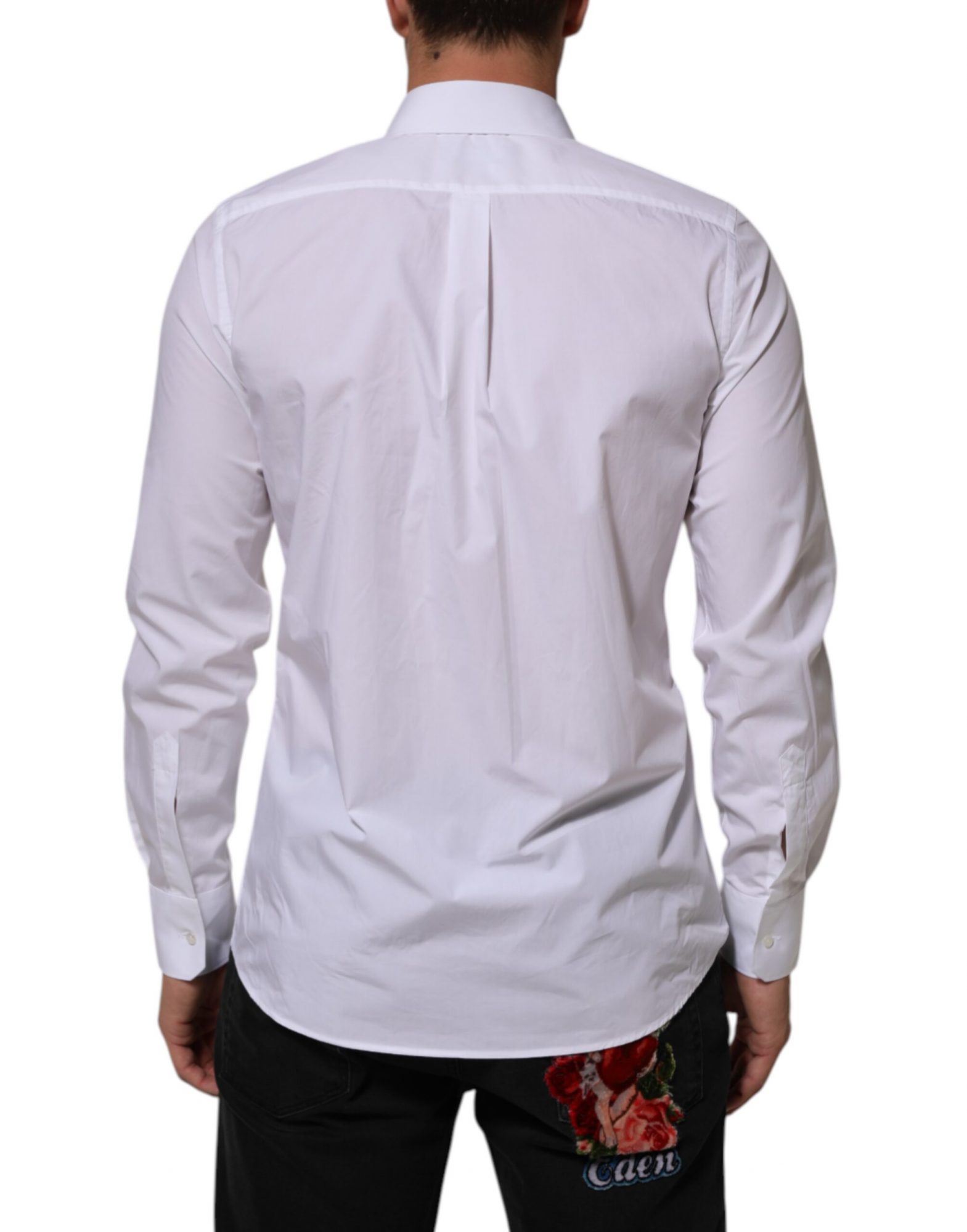 Dolce & Gabbana Weißes Baumwollhemd MARTINI für Männer Formal Dress Shirt – Bild 4