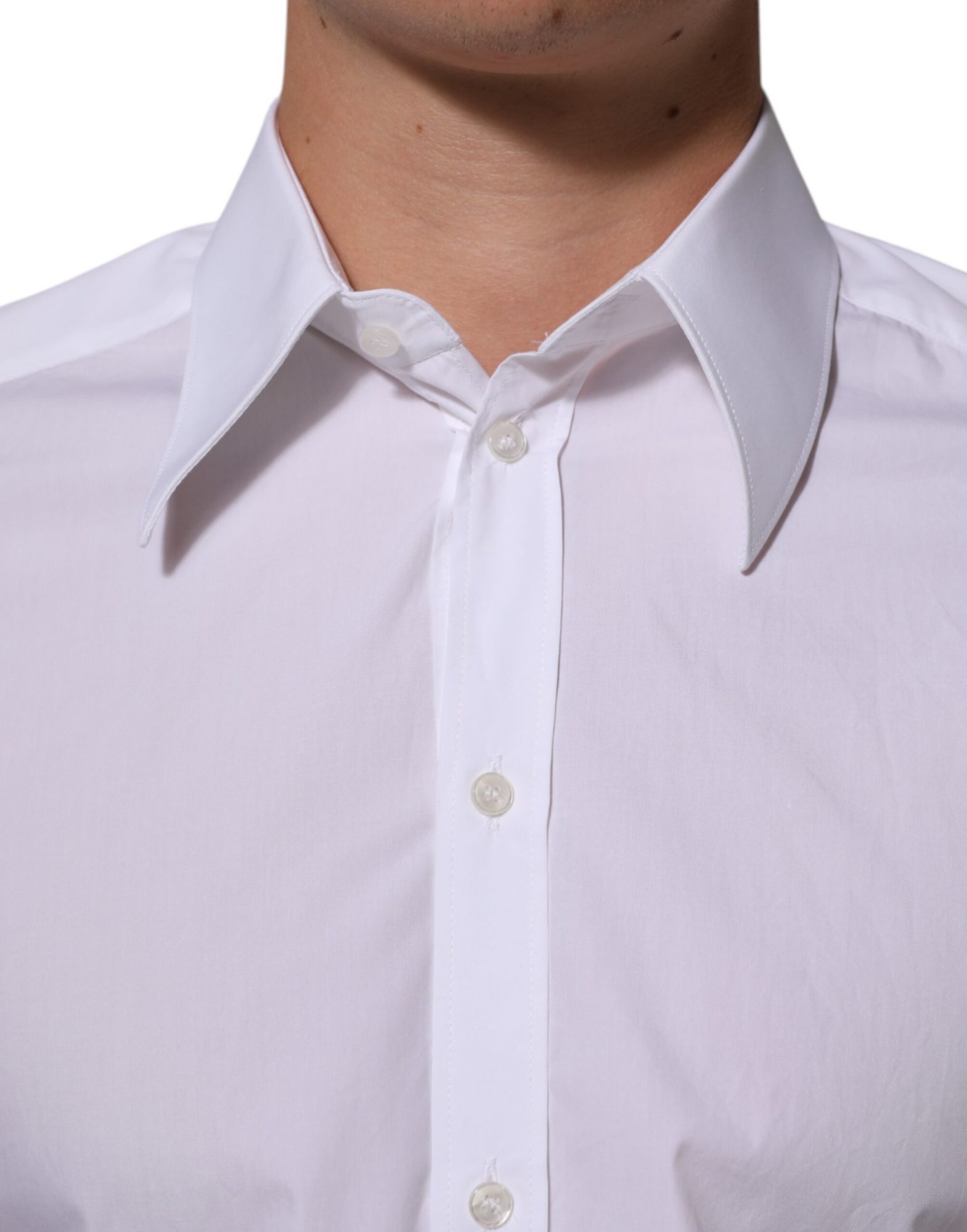 Dolce & Gabbana Weißes Baumwollhemd MARTINI für Männer Formal Dress Shirt – Bild 5