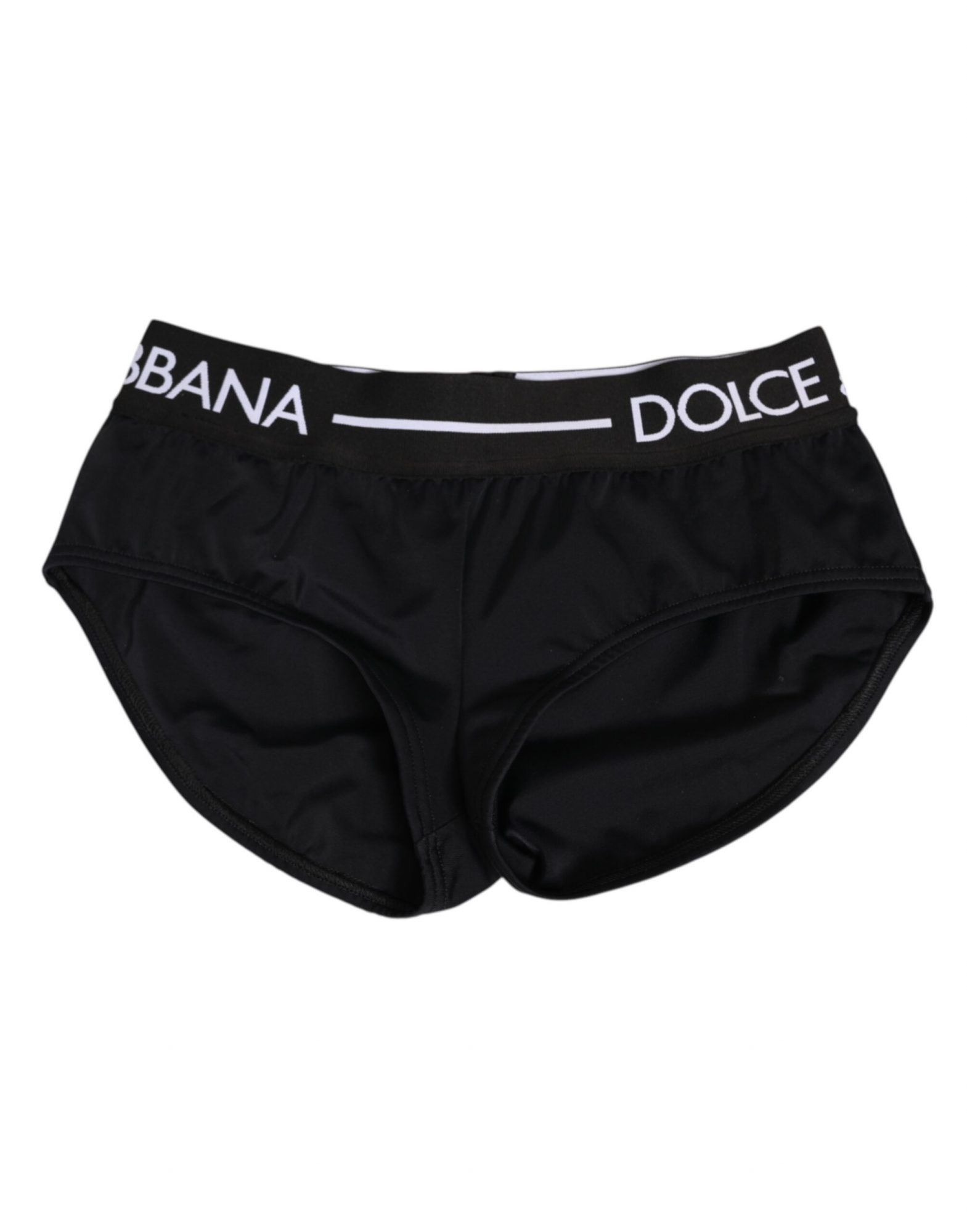 Dolce & Gabbana Schwarze Nylon-Logo-Bund-Shorts Unterwäsche