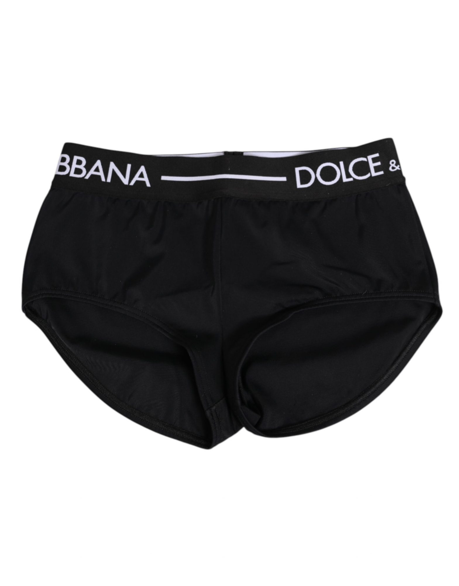 Dolce & Gabbana Schwarze Nylon-Logo-Bund-Shorts Unterwäsche