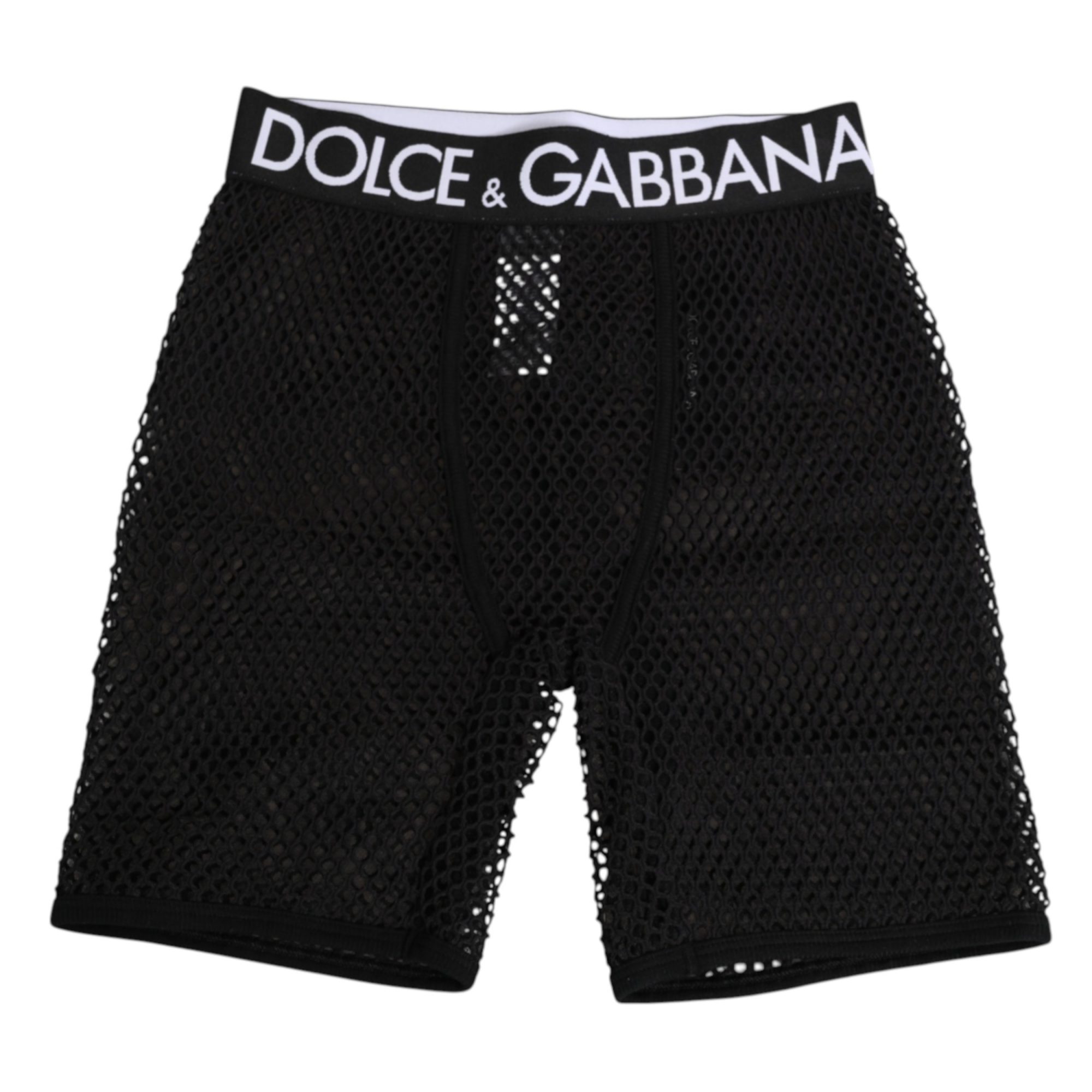 Dolce & Gabbana Schwarze Baumwoll-Logo-Shorts Midi-Hose Unterwäsche
