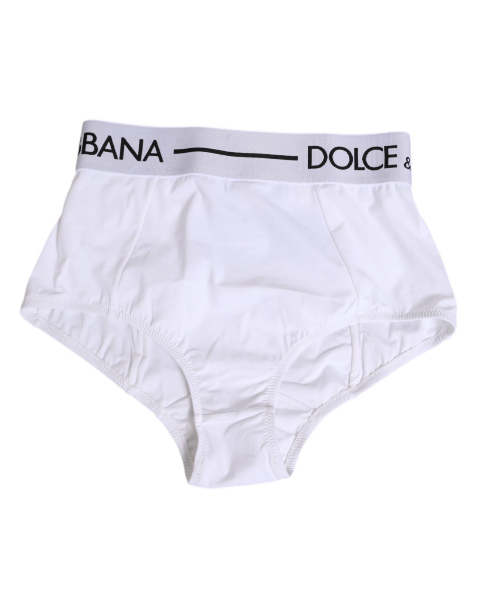 Dolce & Gabbana Weißes Nylon-Logo-Bundhöschen Unterwäsche