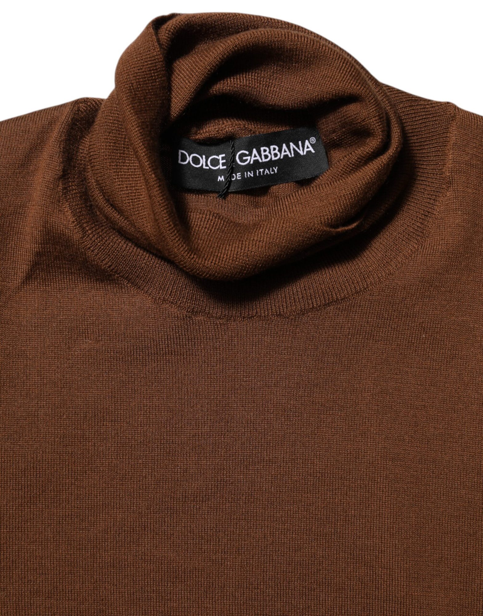 Dolce & Gabbana Brauner Rollkragenpullover aus Kaschmir – Bild 8