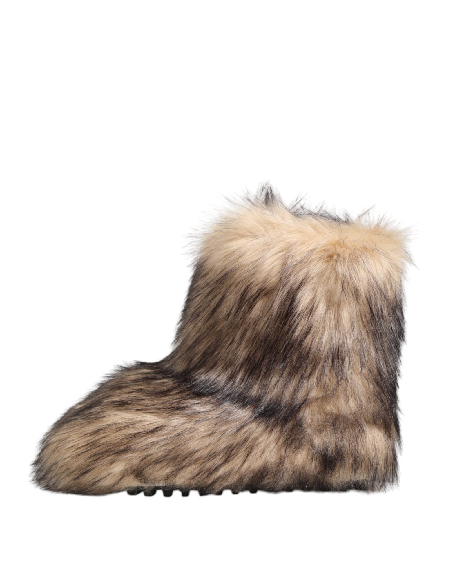 Dolce & Gabbana Braun Faux Skim Pelz Männer kurze Stiefel Schuhe – Bild 7