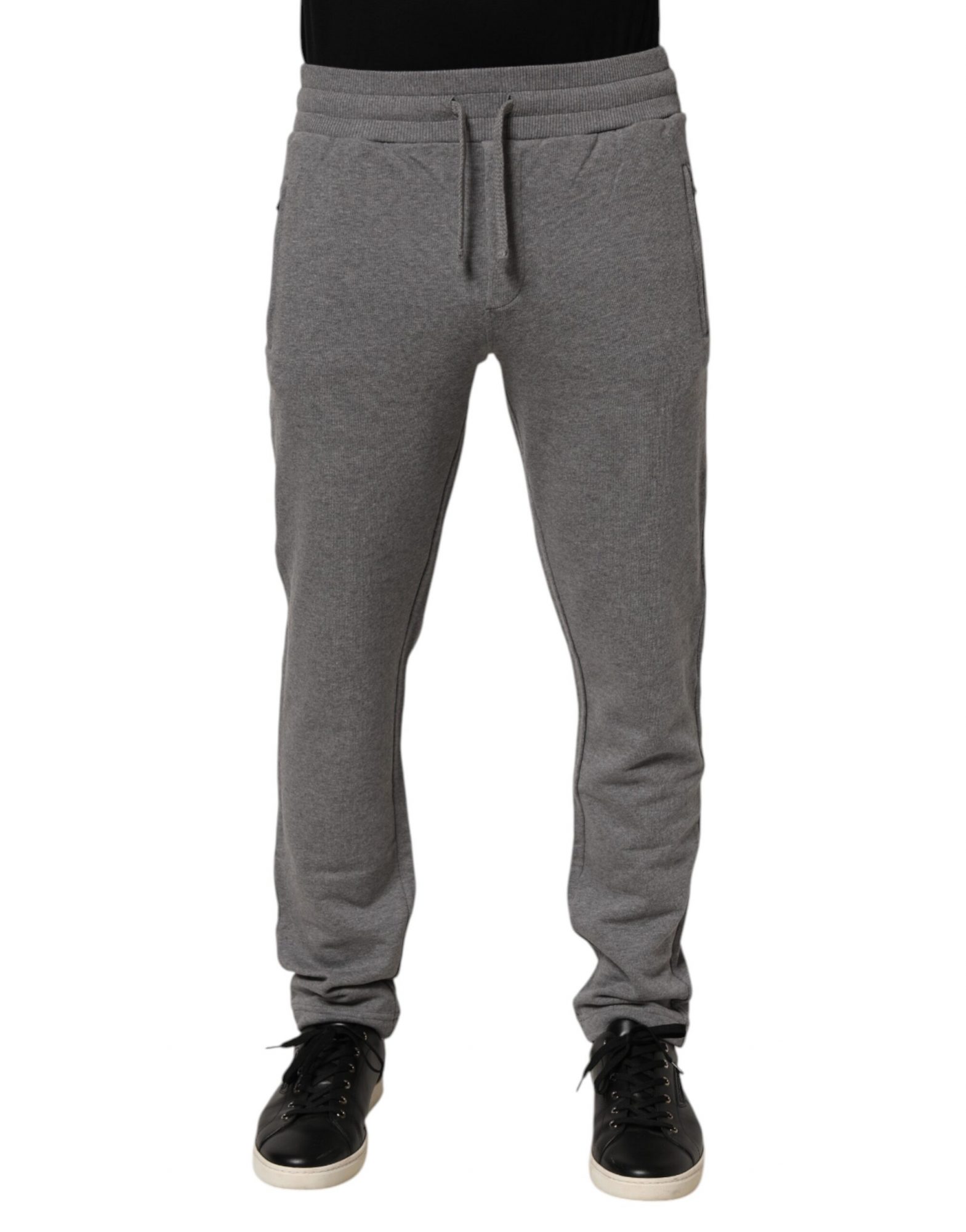 Dolce & Gabbana Baumwoll-Jogger-Sweatpants Hose Grau – Bild 2