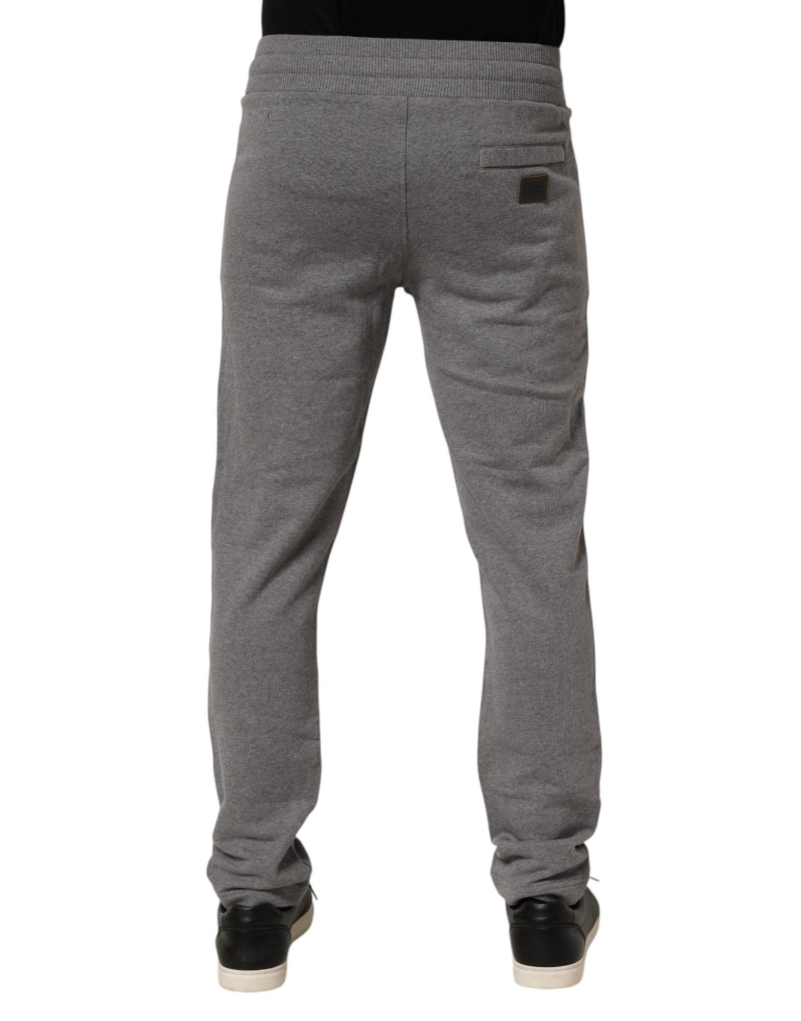 Dolce & Gabbana Baumwoll-Jogger-Sweatpants Hose Grau – Bild 4