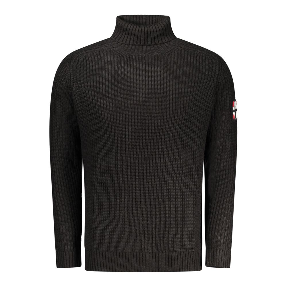 Norway 1963 Schwarzer Wollpullover für Herren
