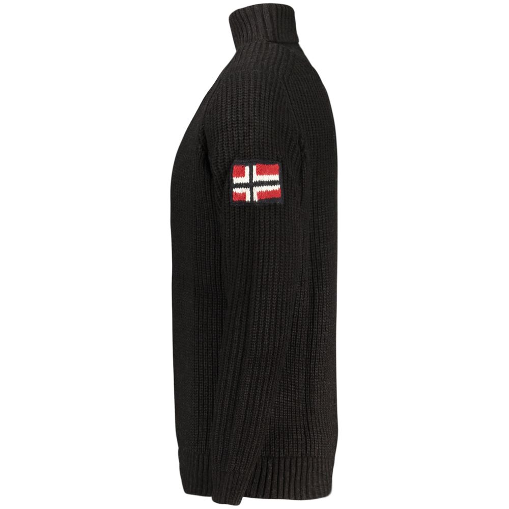 Norway 1963 Schwarzer Wollpullover für Herren – Bild 3