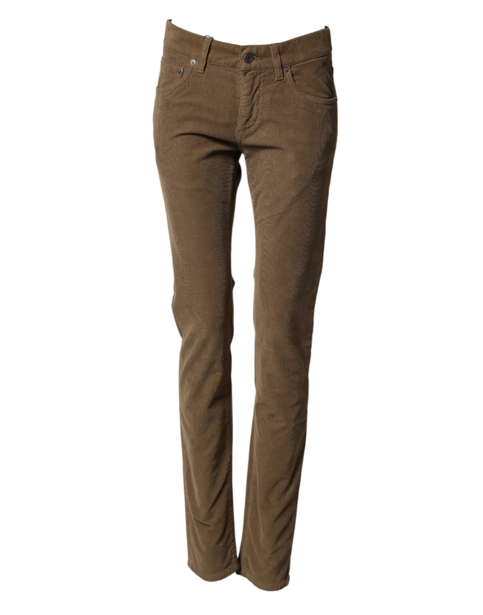 Dolce & Gabbana Braune Baumwoll-Stretch-Skinny-Jeans für Herren