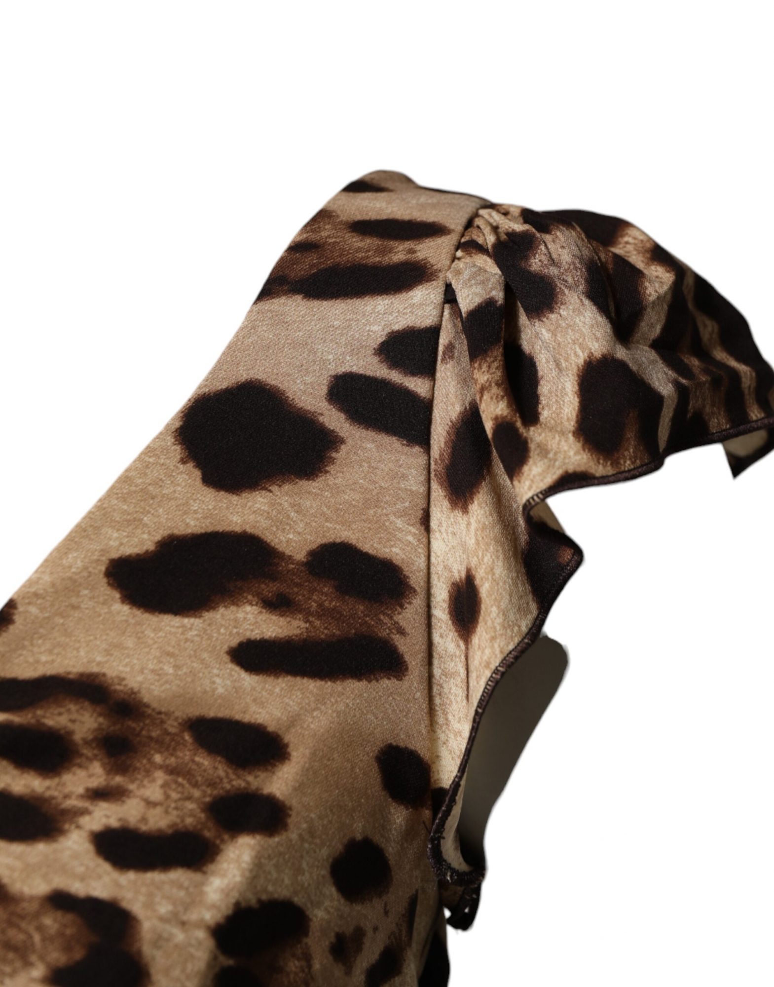 Dolce & Gabbana Braunes Leoparden-Etui-Midikleid ohne Ärmel – Bild 4